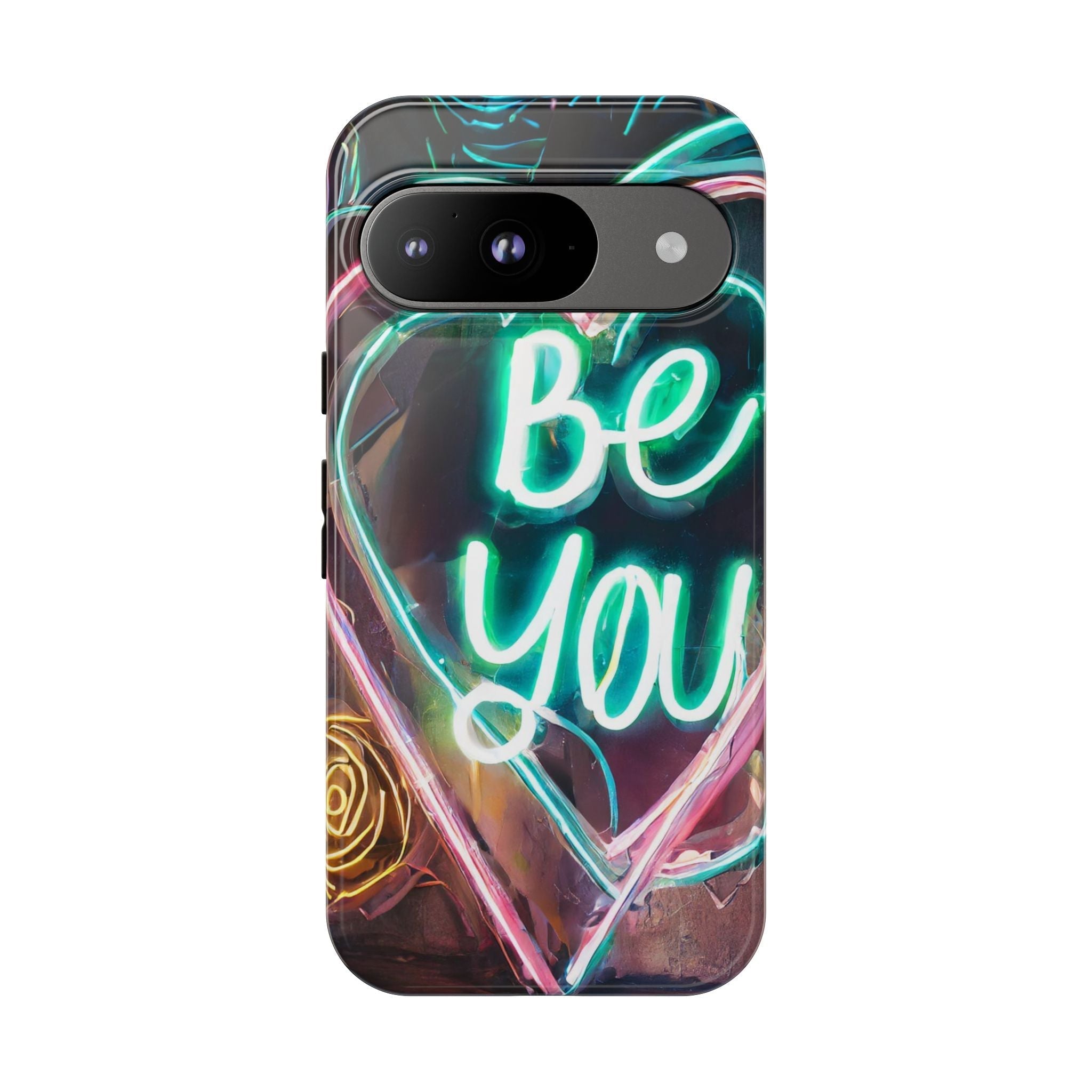 Be You Colorful Neon Heart Tough Phone Case