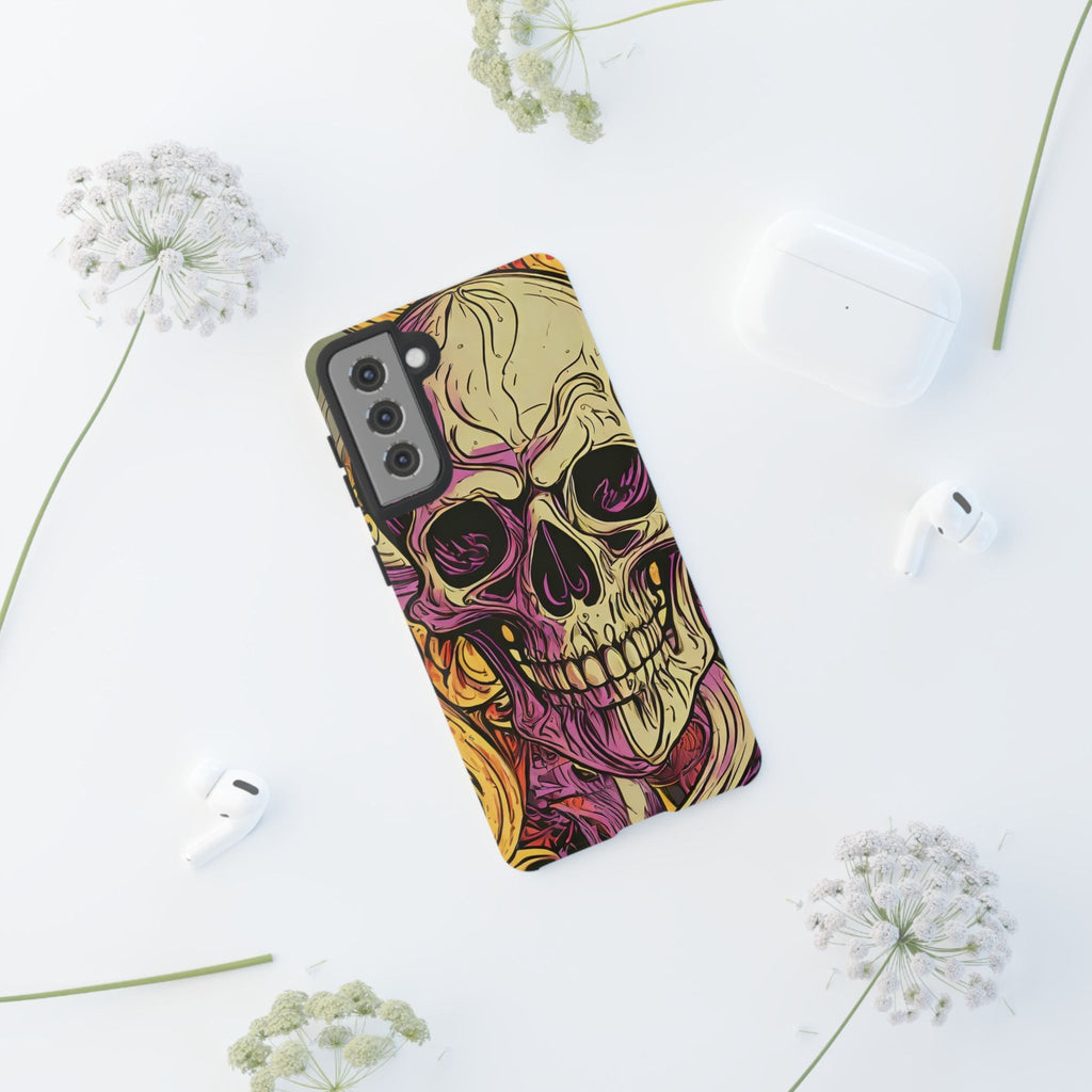 Abstract Purple Skull Tough Phone Case