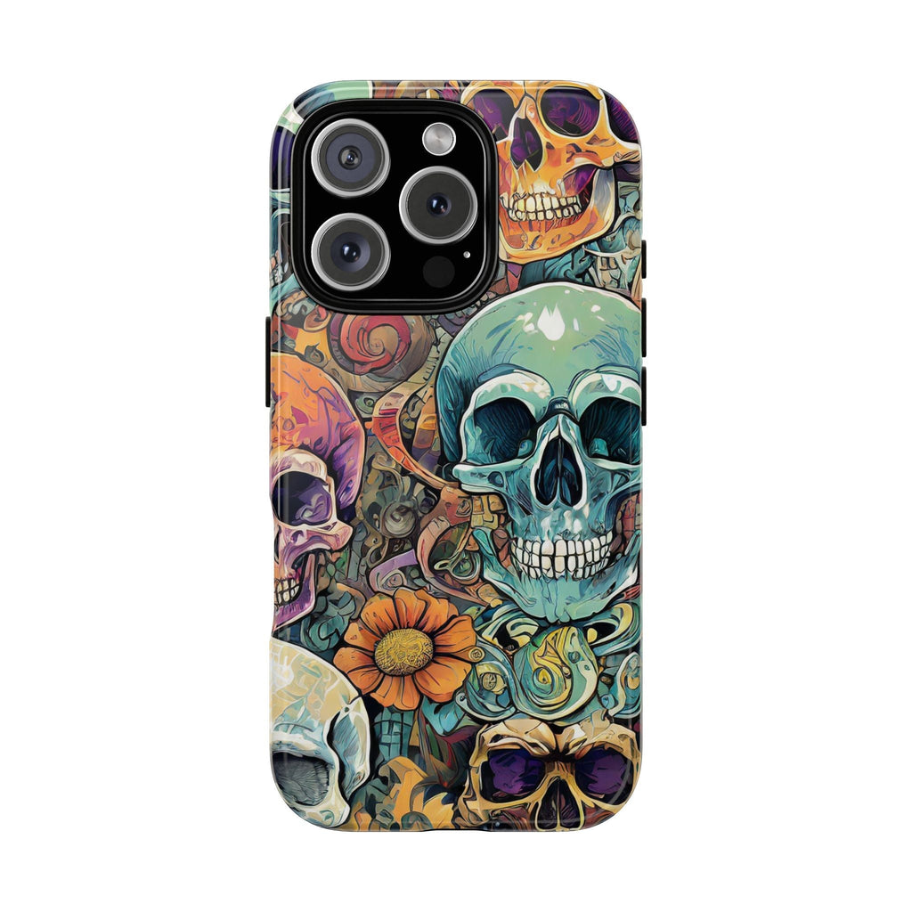 Artistic Skull Collage Tough Phone Case