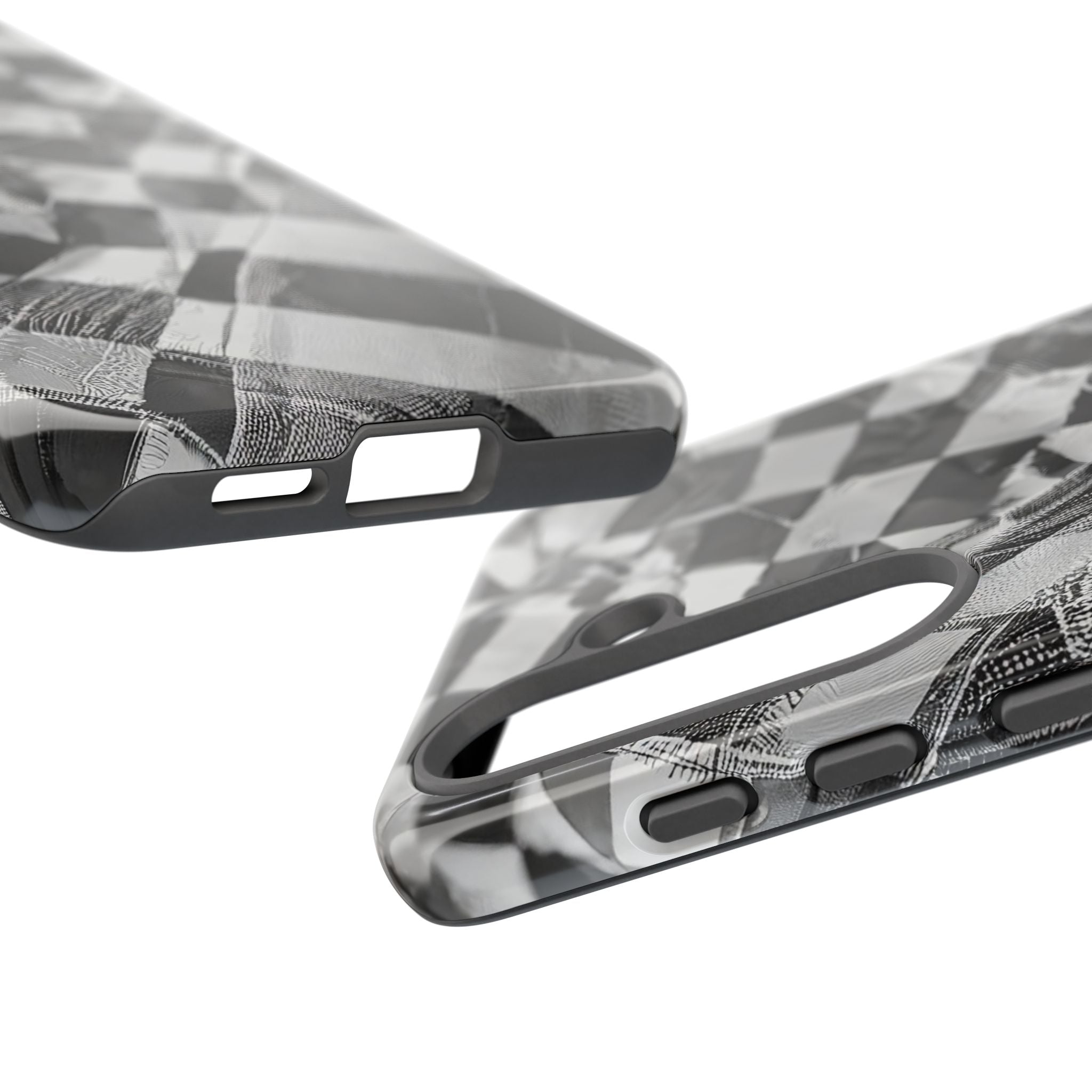 Abstract Checker Print Tough Phone Case