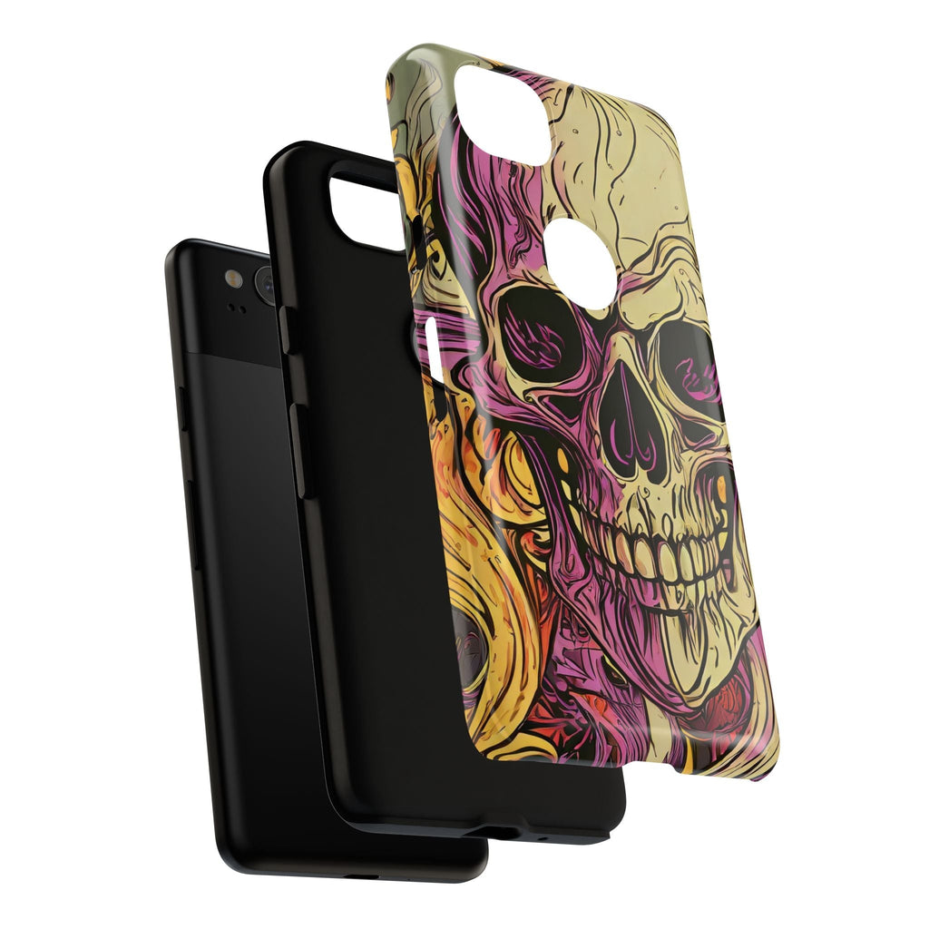 Abstract Purple Skull Tough Phone Case