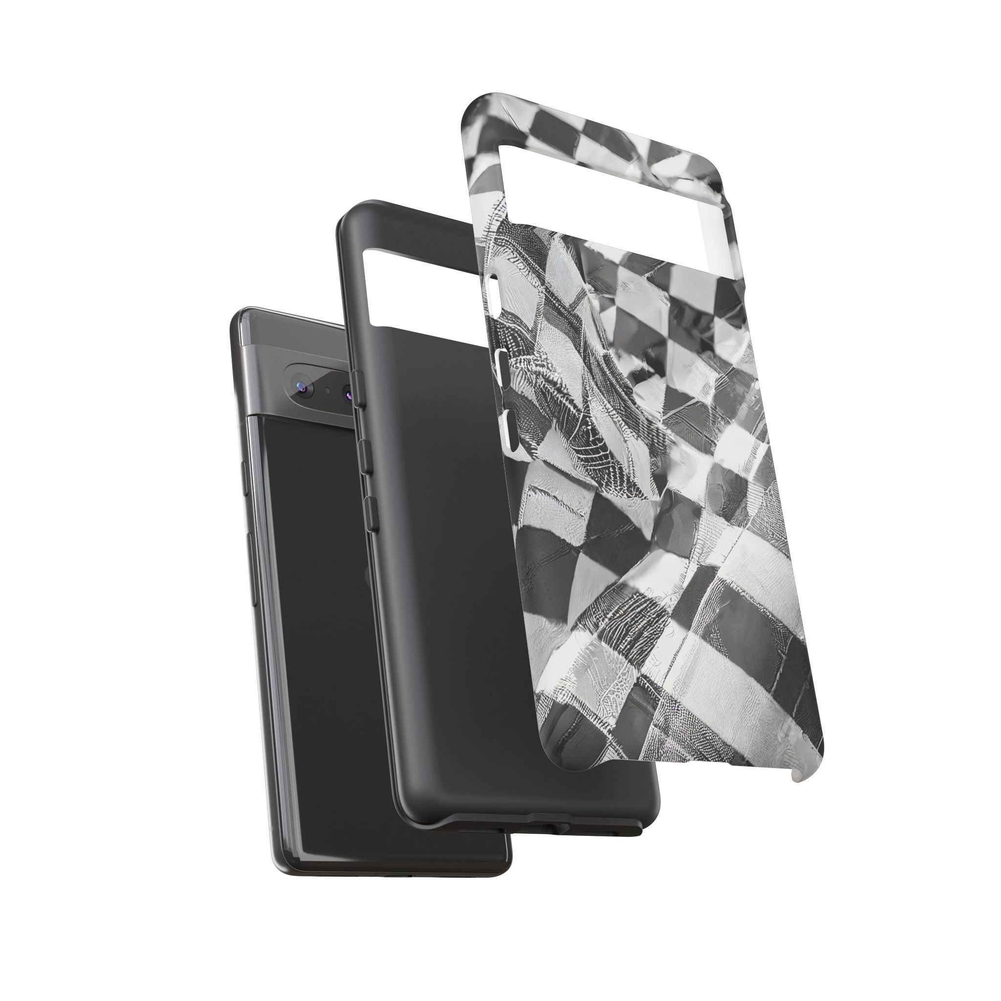 Abstract Checker Print Tough Phone Case