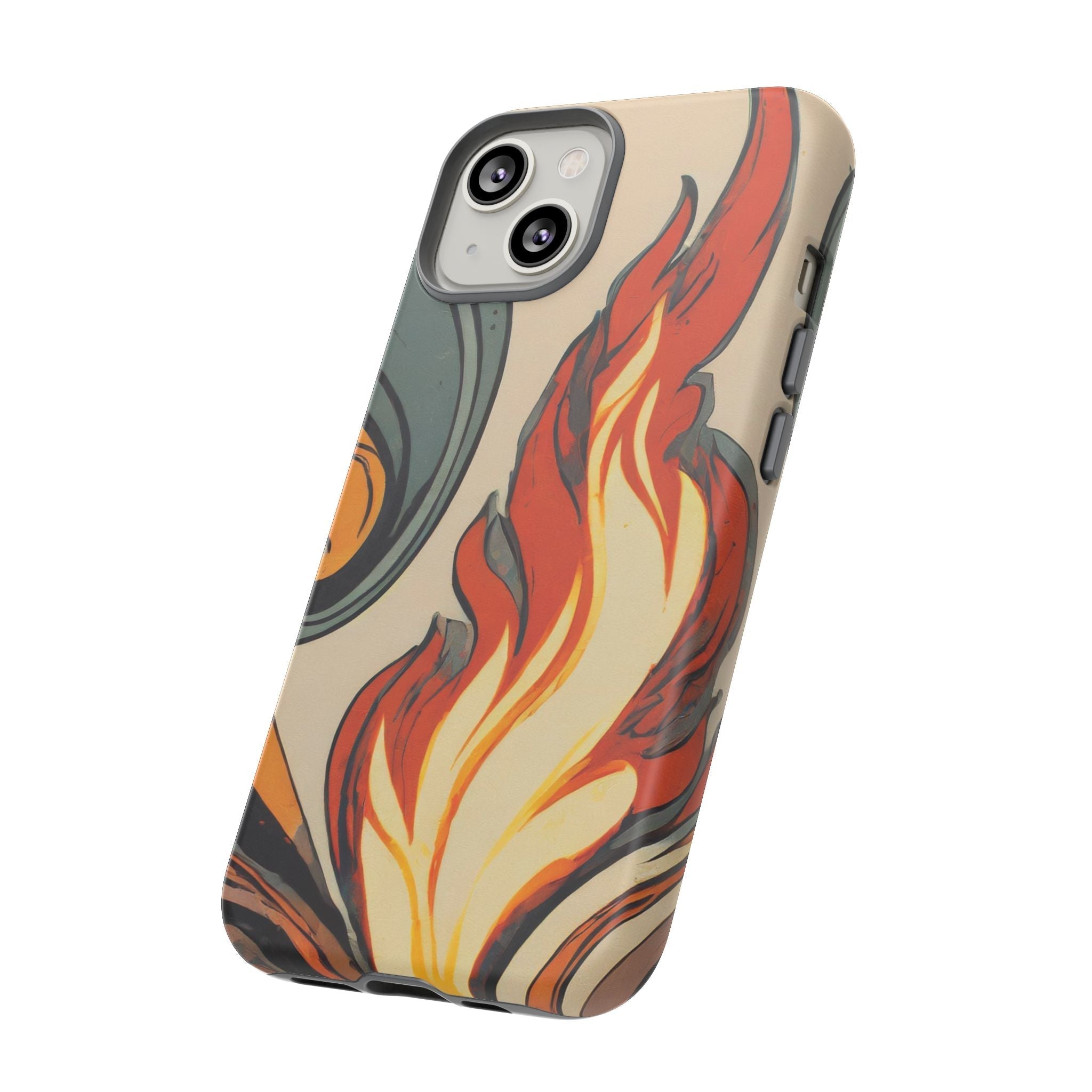 Artistic Flames Abstract Tough Phone Case