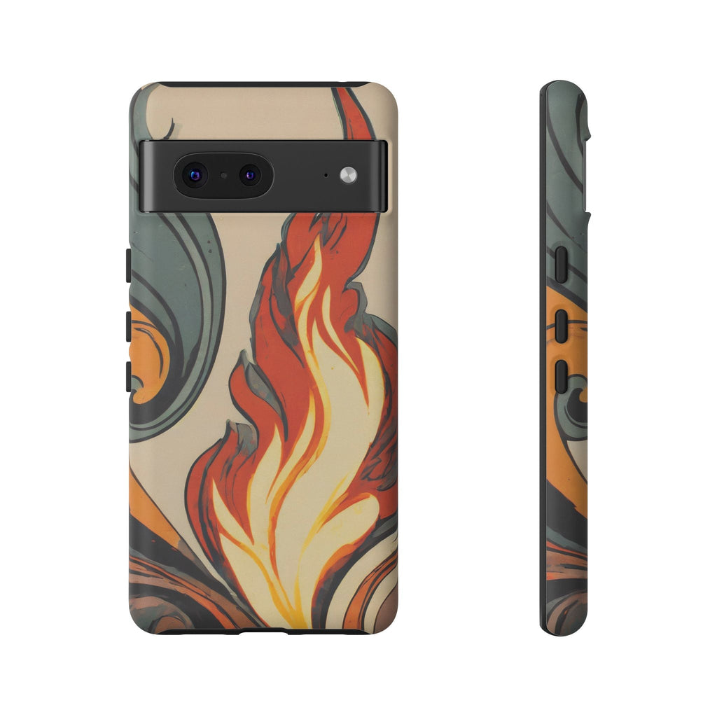 Artistic Flames Abstract Tough Phone Case