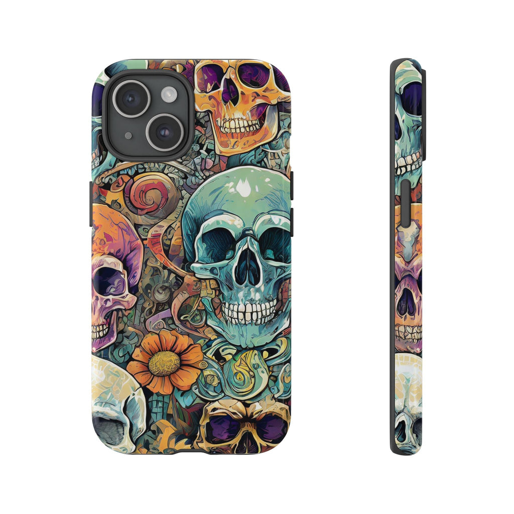 Artistic Skull Collage Tough Phone Case