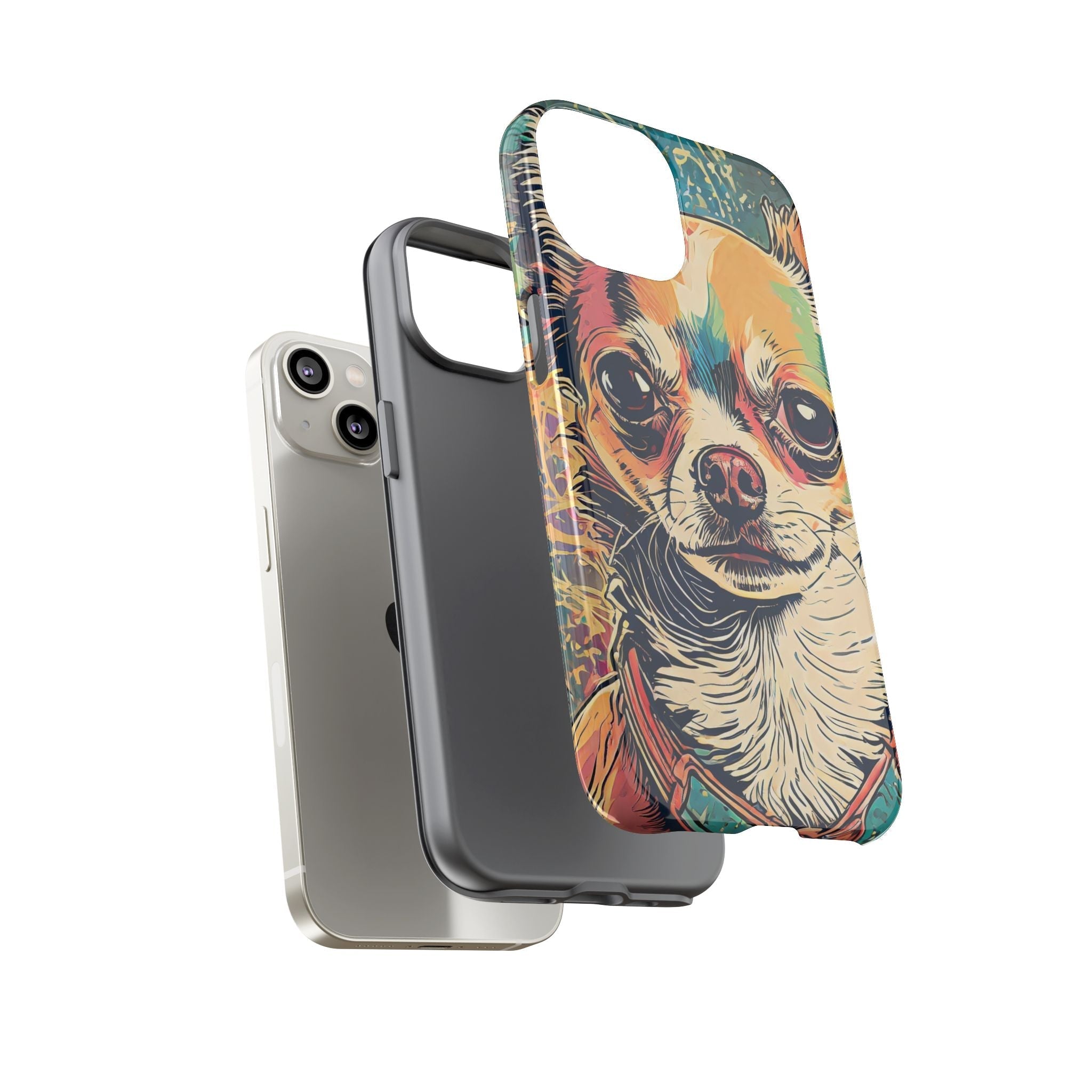Abstract Chihuahua Tough Phone Cases