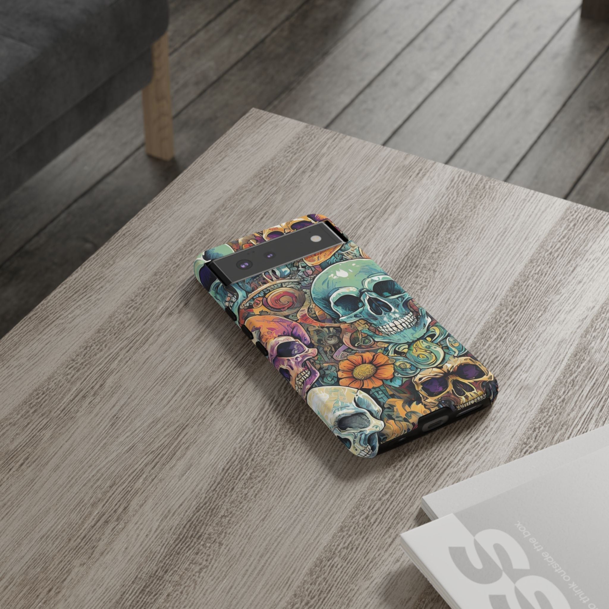 Artistic Skull Collage Tough Phone Case