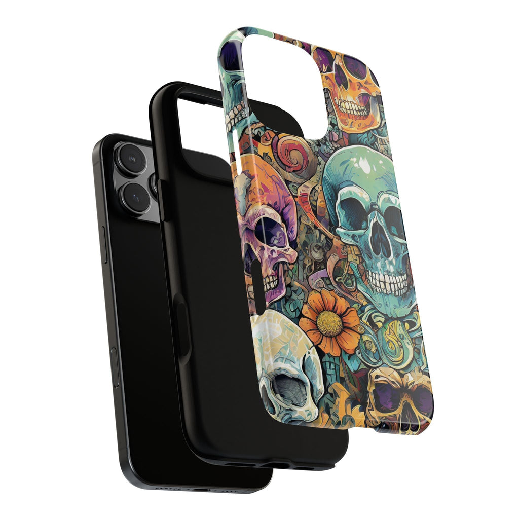 Artistic Skull Collage Tough Phone Case