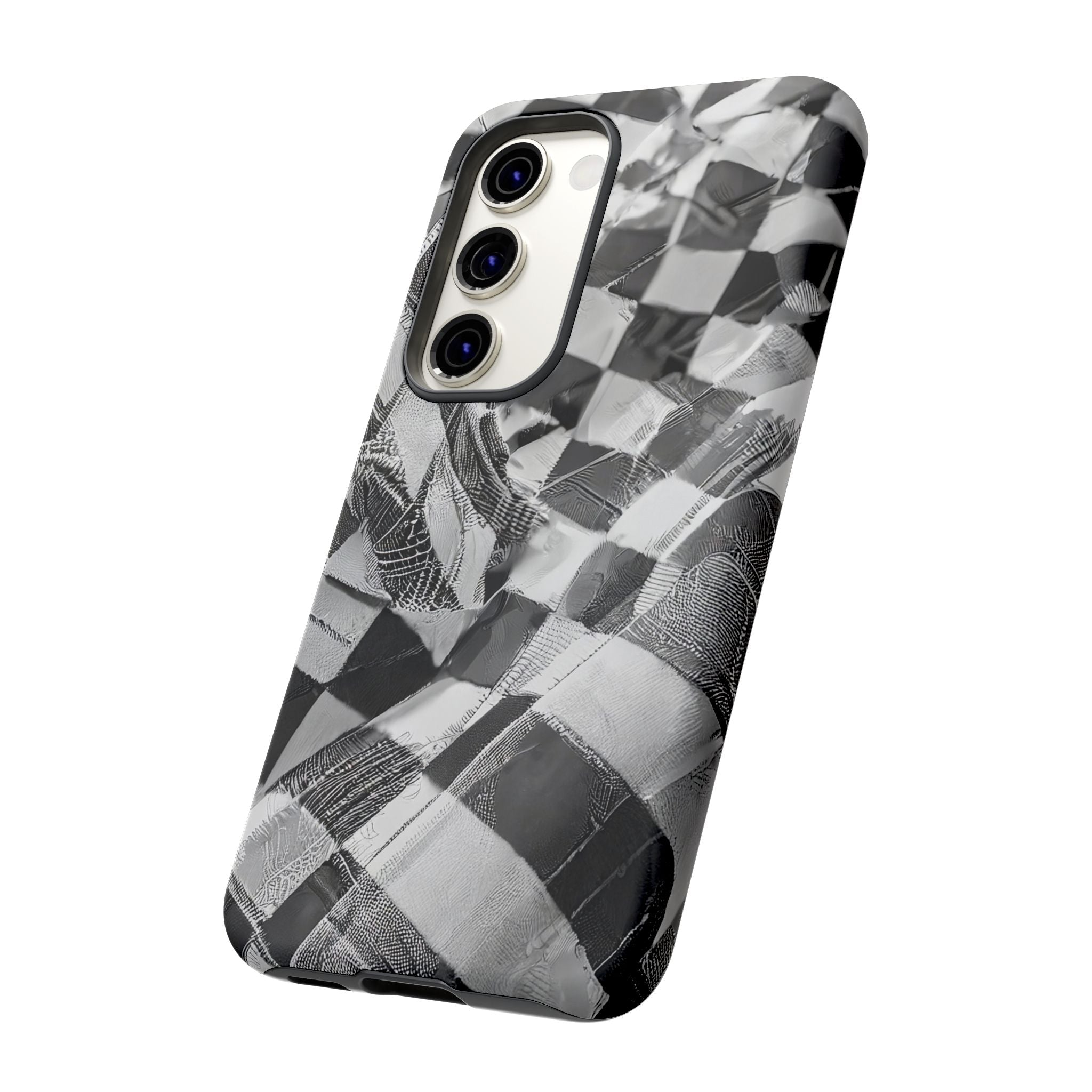 Abstract Checker Print Tough Phone Case