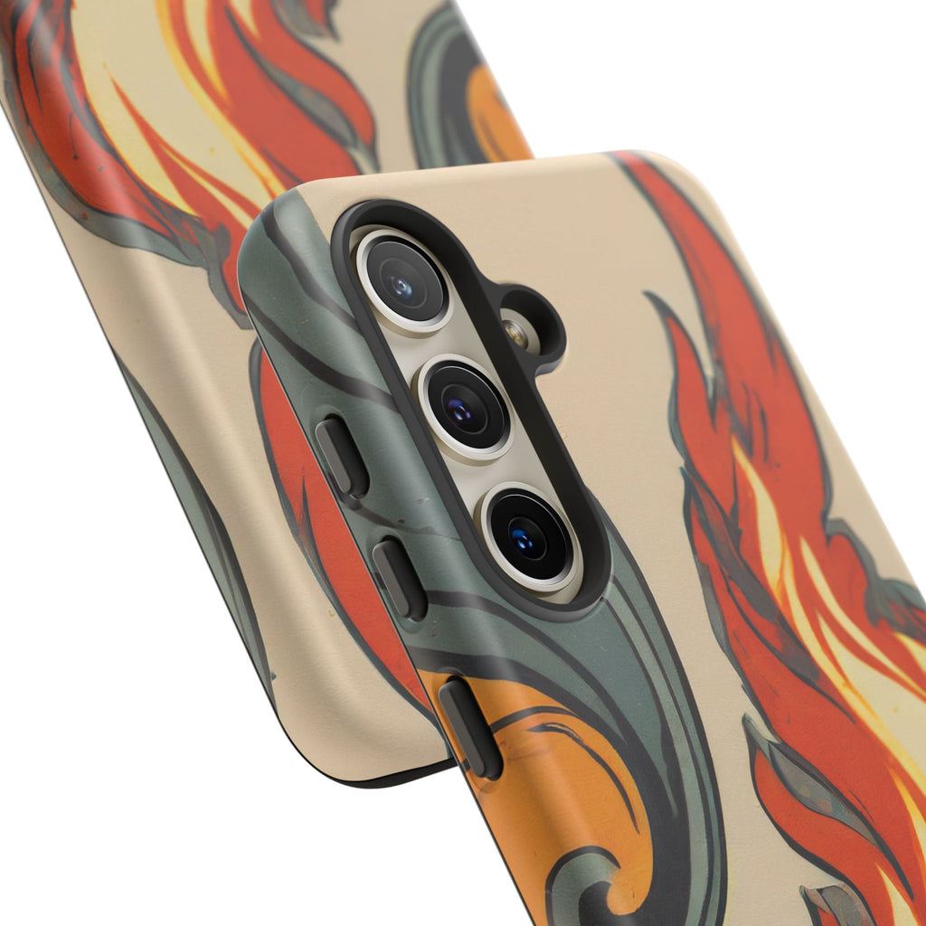 Artistic Flames Abstract Tough Phone Case