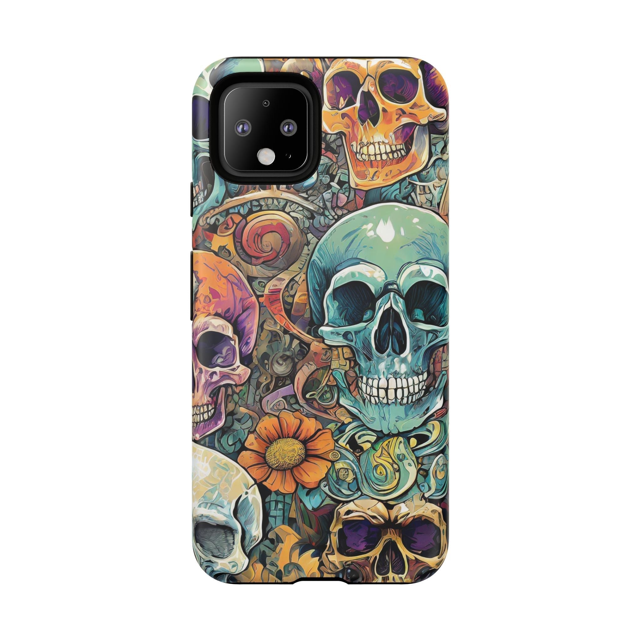 Artistic Skull Collage Tough Phone Case