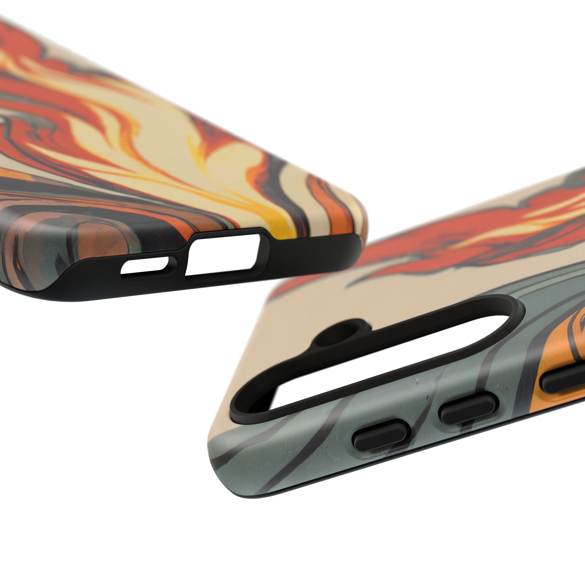 Artistic Flames Abstract Tough Phone Case