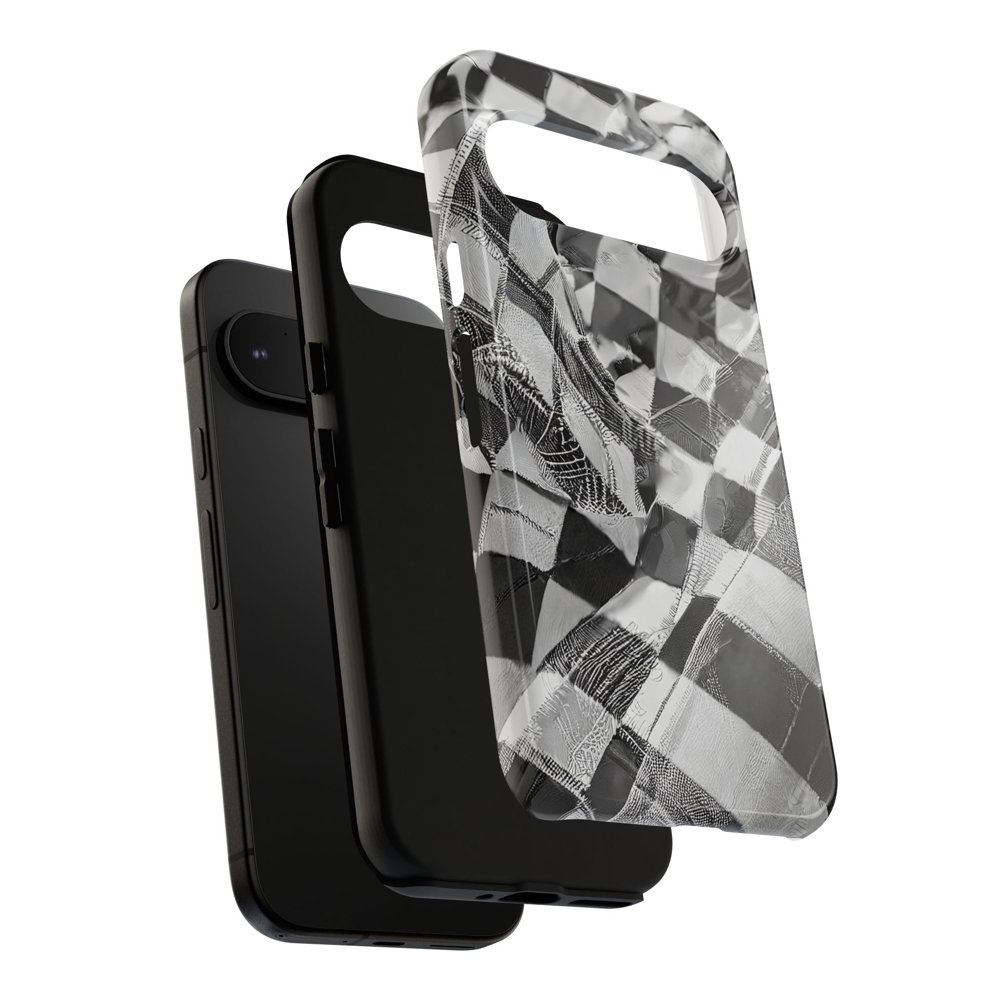 Abstract Checker Print Tough Phone Case