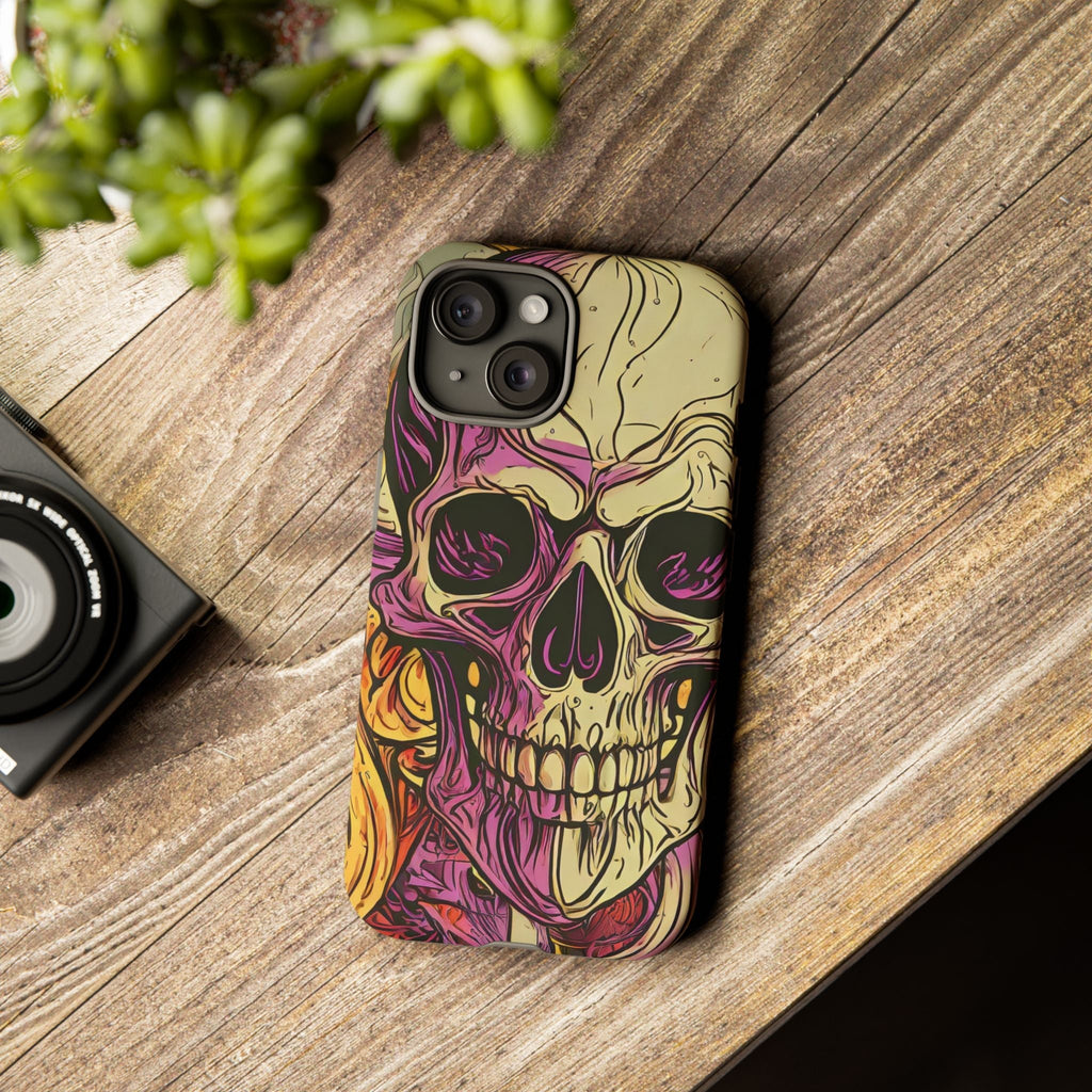 Abstract Purple Skull Tough Phone Case