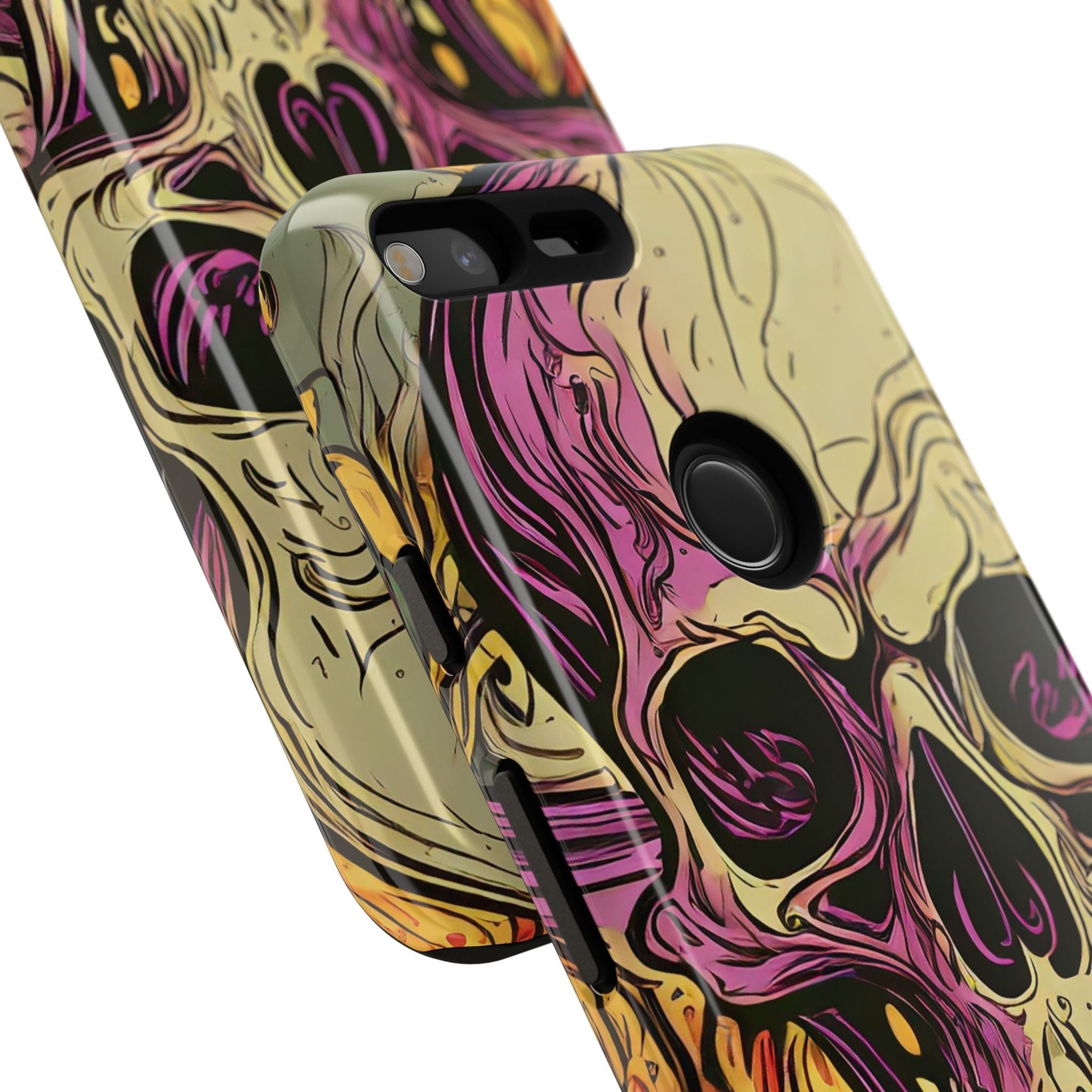 Abstract Purple Skull Tough Phone Case
