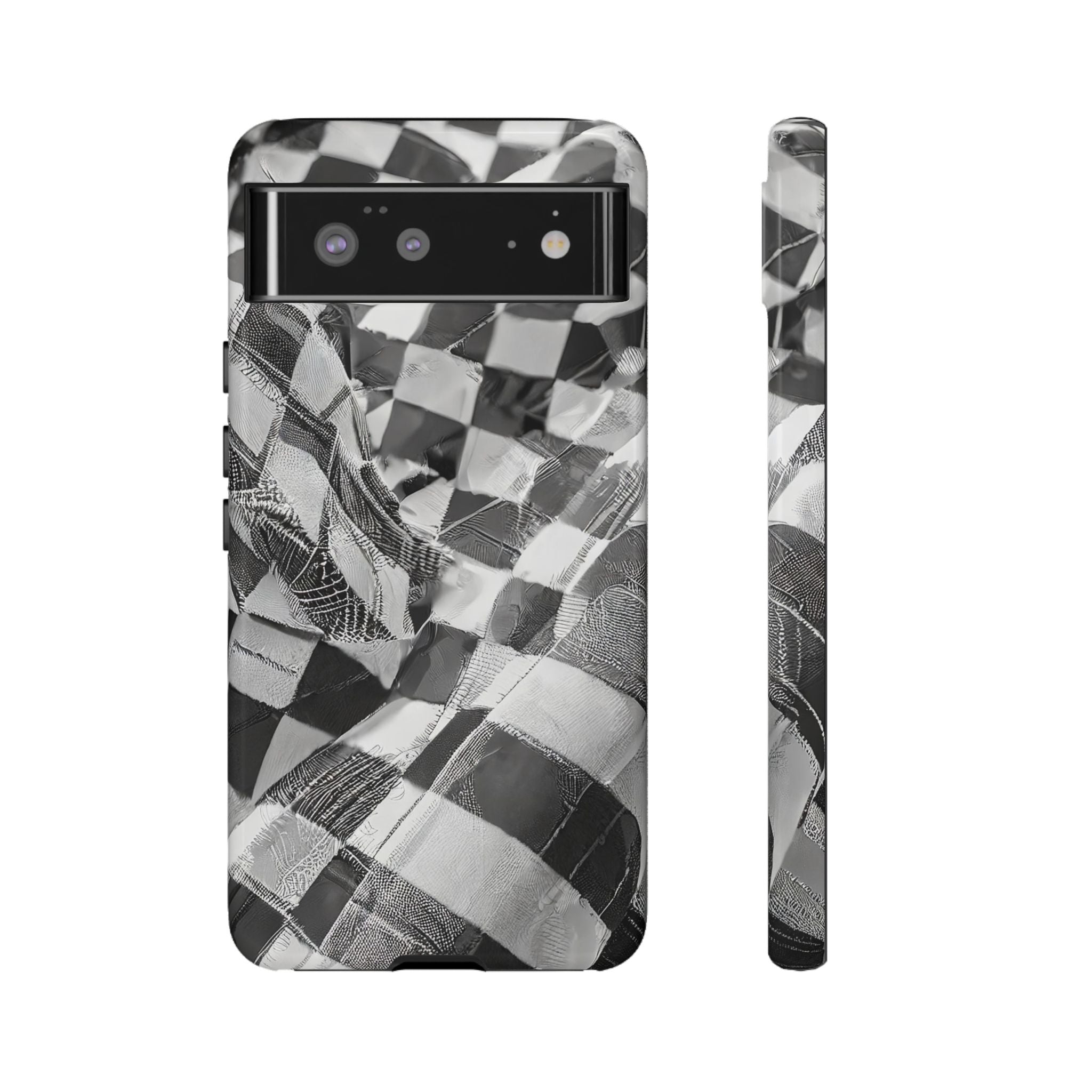Abstract Checker Print Tough Phone Case