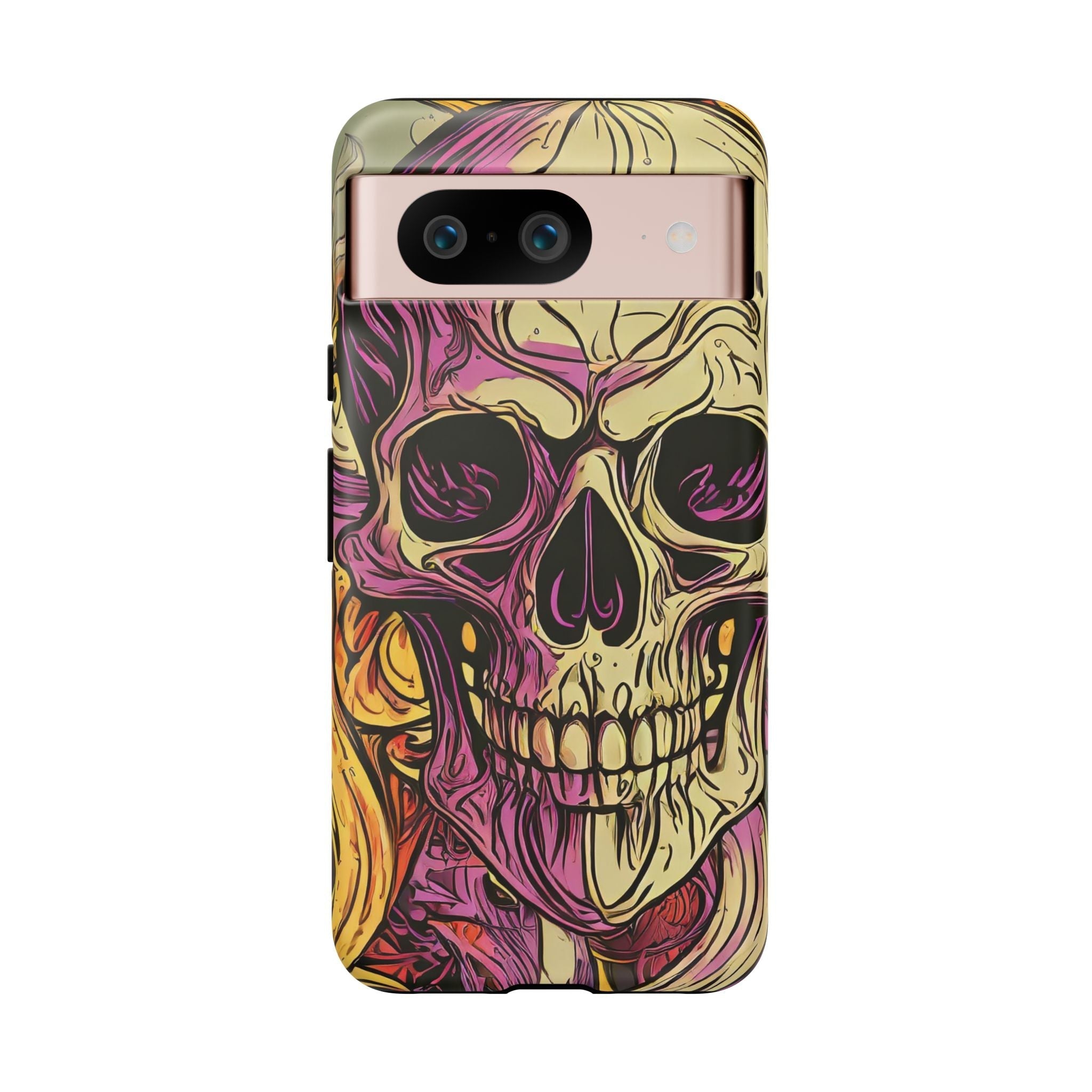 Abstract Purple Skull Tough Phone Case