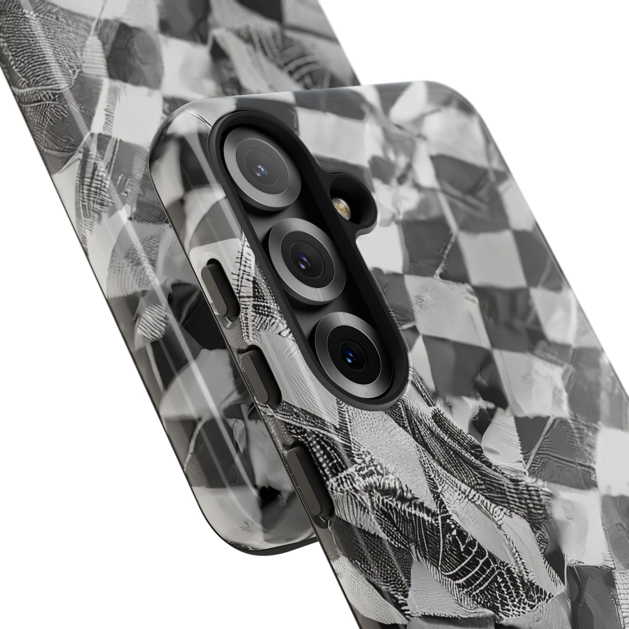 Abstract Checker Print Tough Phone Case