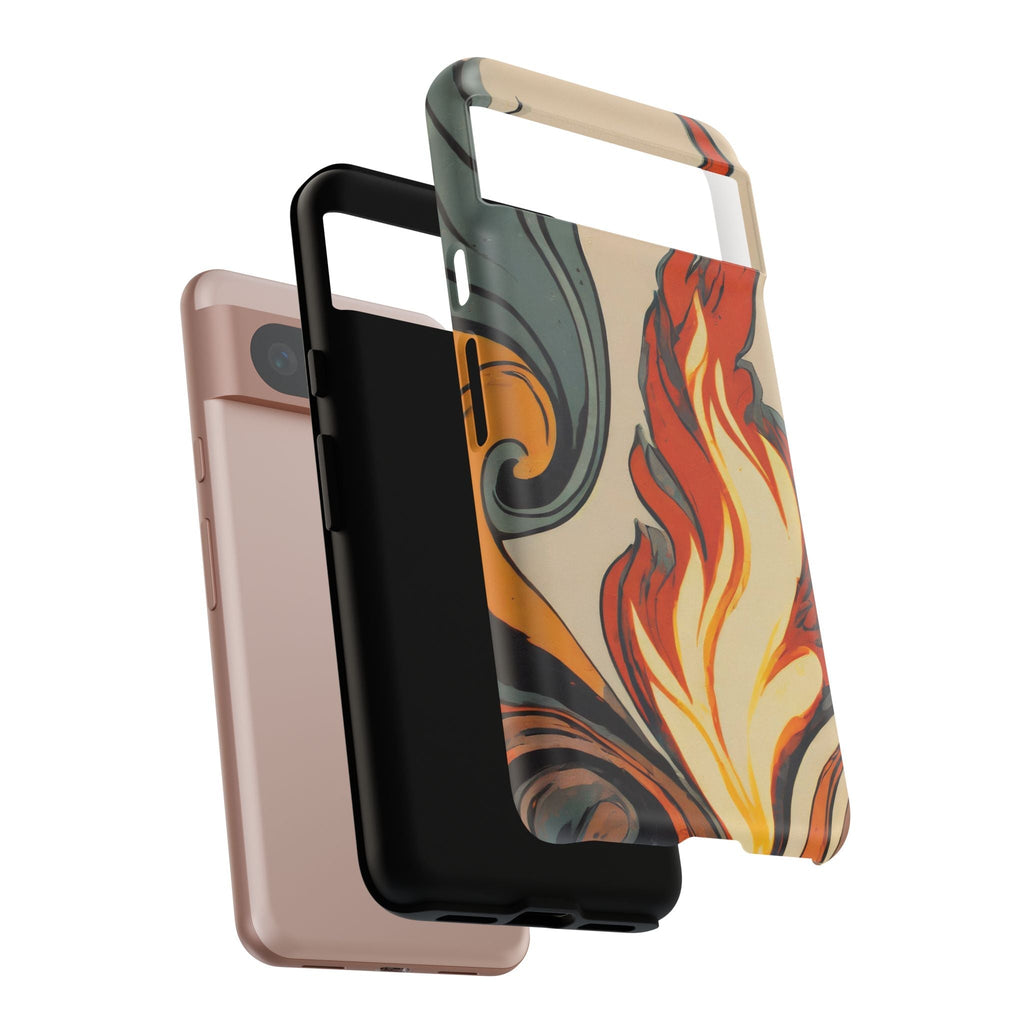 Artistic Flames Abstract Tough Phone Case