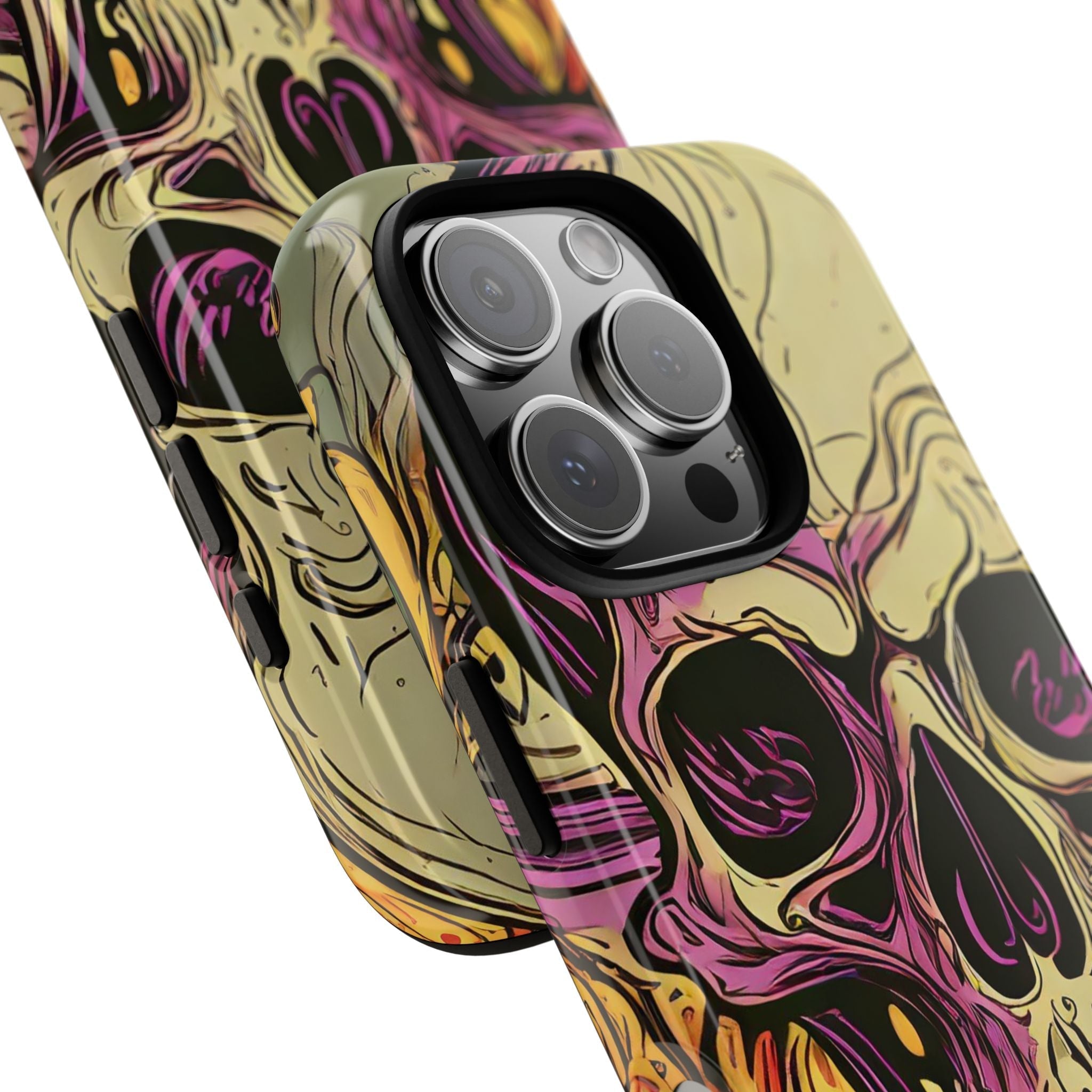 Abstract Purple Skull Tough Phone Case