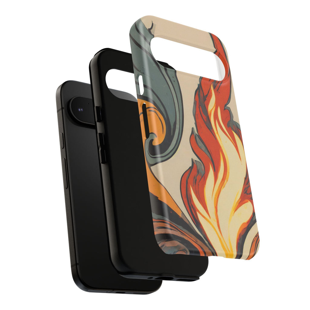 Artistic Flames Abstract Tough Phone Case