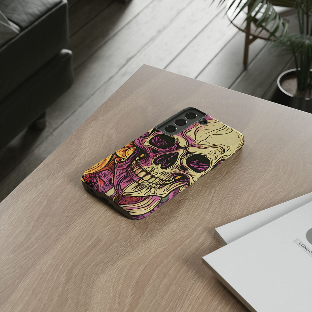 Abstract Purple Skull Tough Phone Case