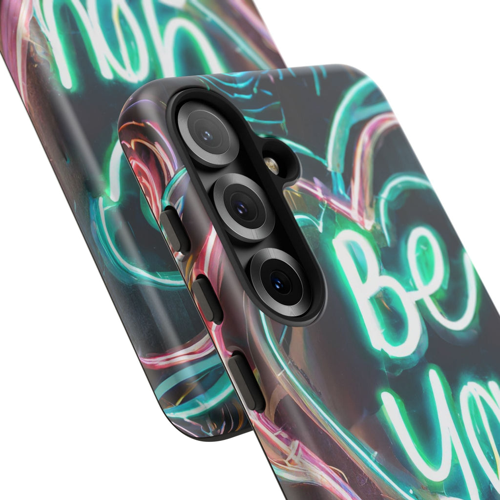 Be You Colorful Neon Heart Tough Phone Case