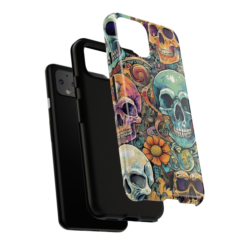 Artistic Skull Collage Tough Phone Case