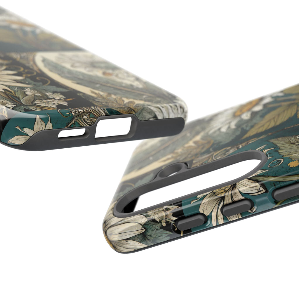 Abstract Teal Daisy Tough Phone Case