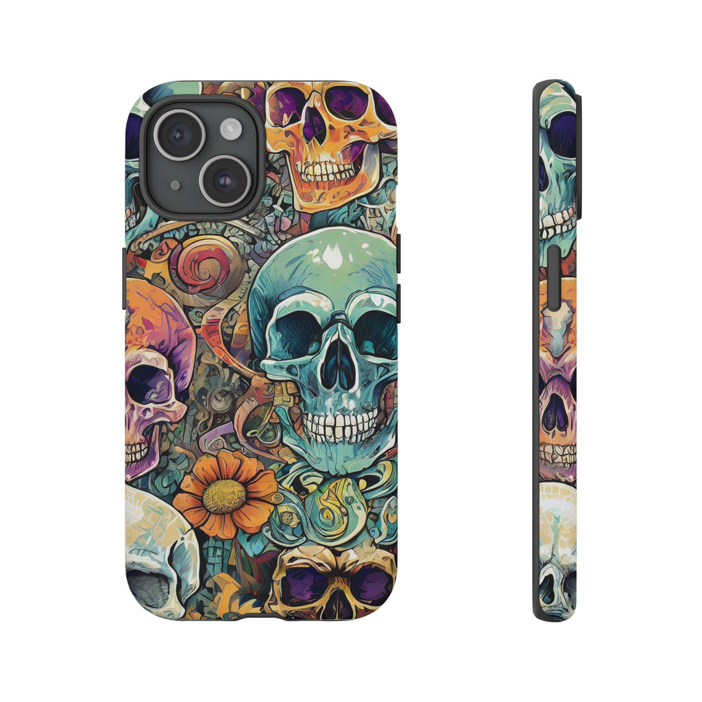 Artistic Skull Collage Tough Phone Case