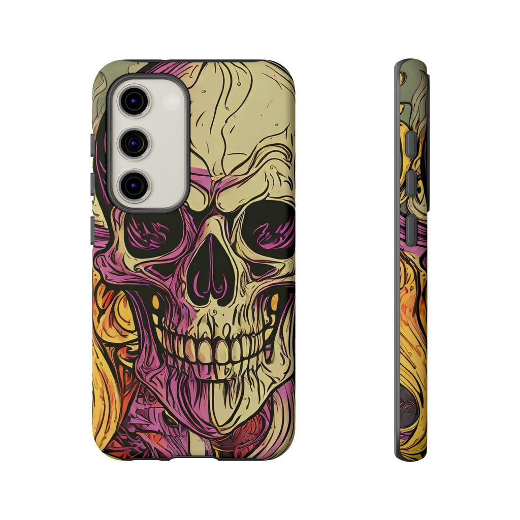 Abstract Purple Skull Tough Phone Case