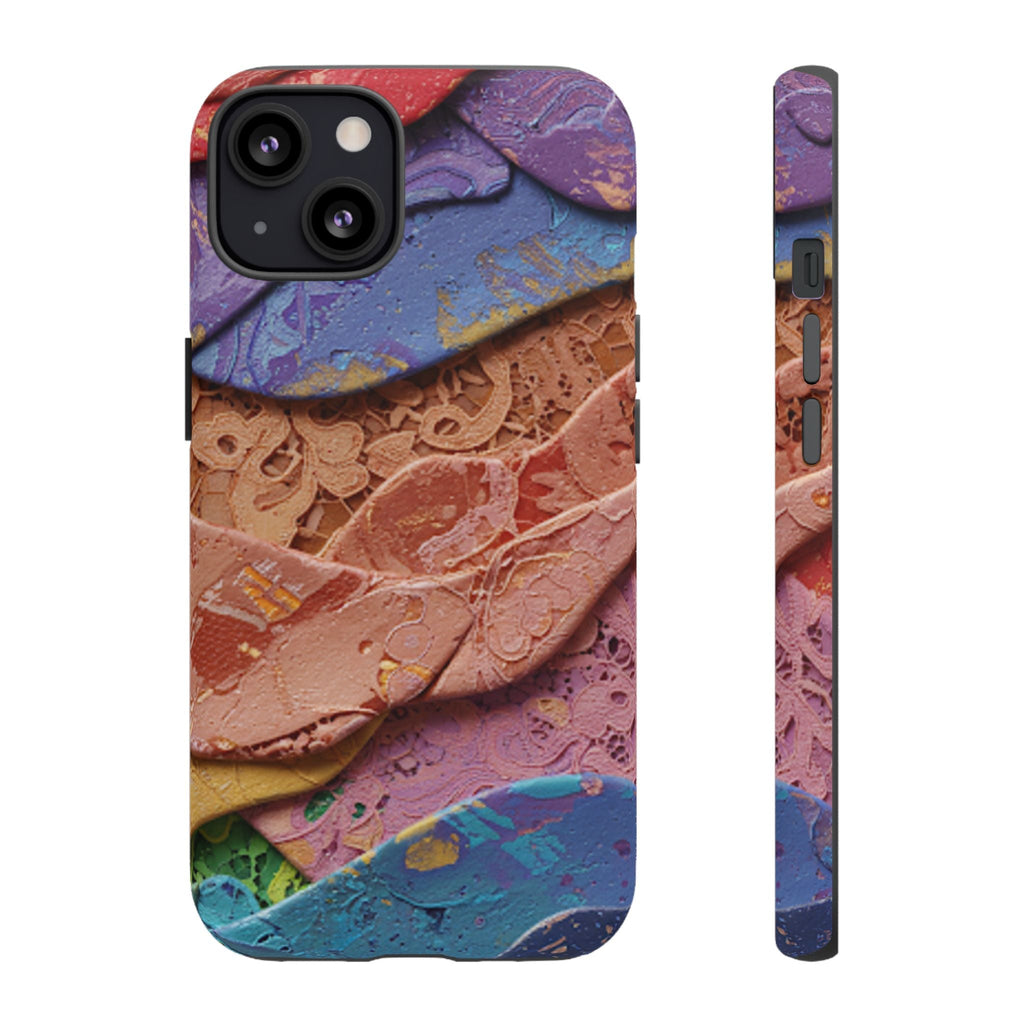 Abstract Painted Lace Tough Phone Case