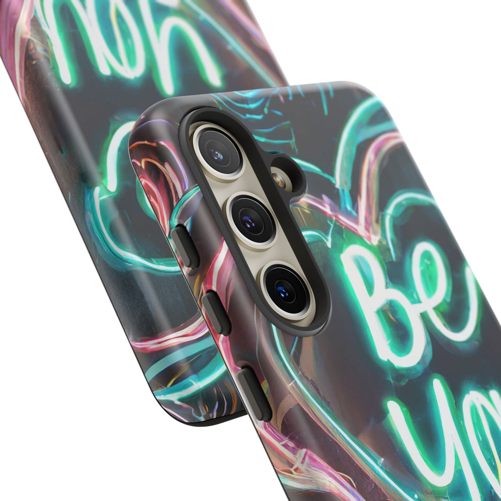 Be You Colorful Neon Heart Tough Phone Case