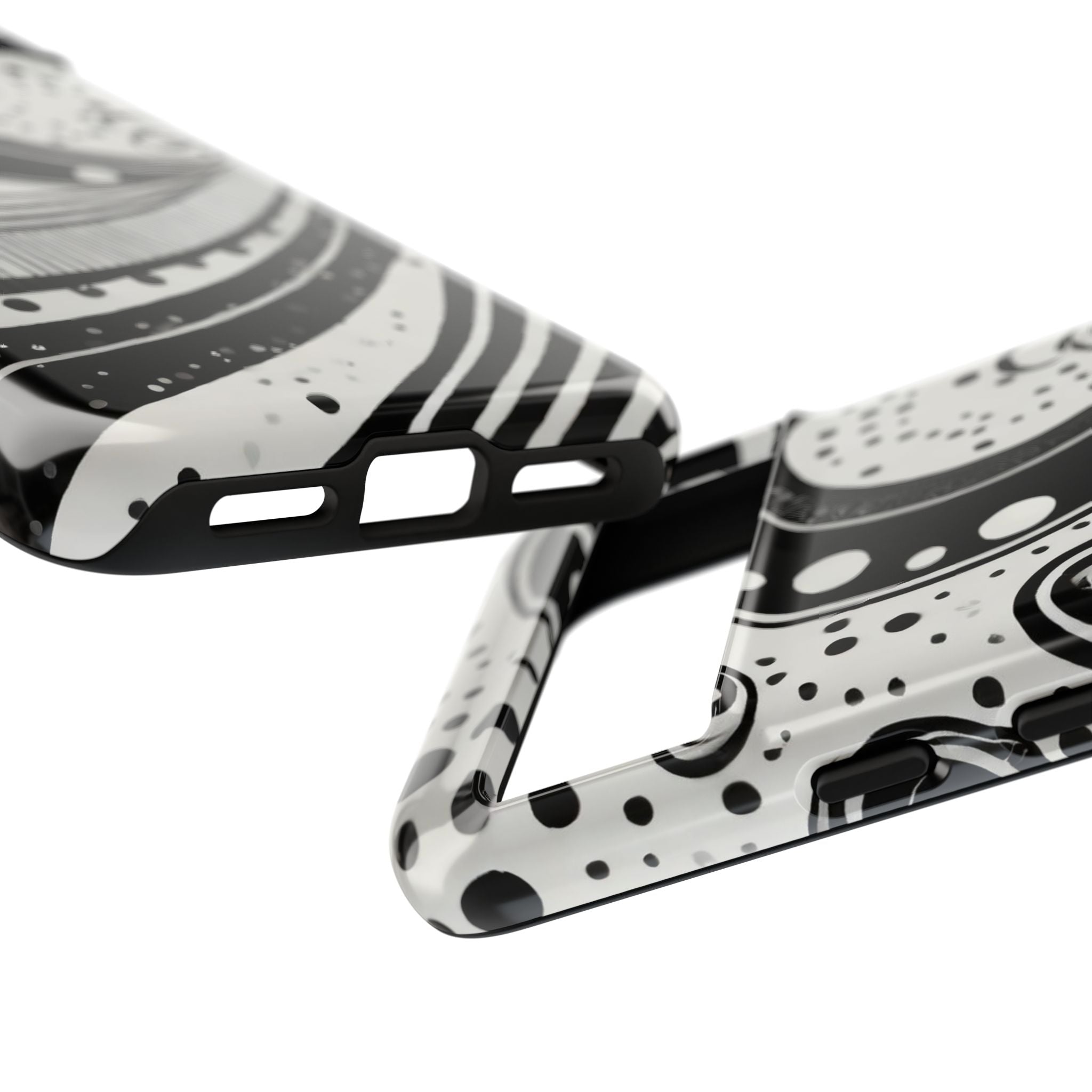 Artistic Black & White Swirl Tough Phone Case