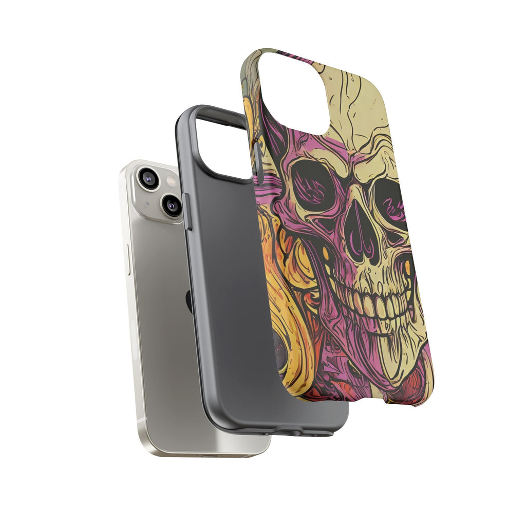 Abstract Purple Skull Tough Phone Case