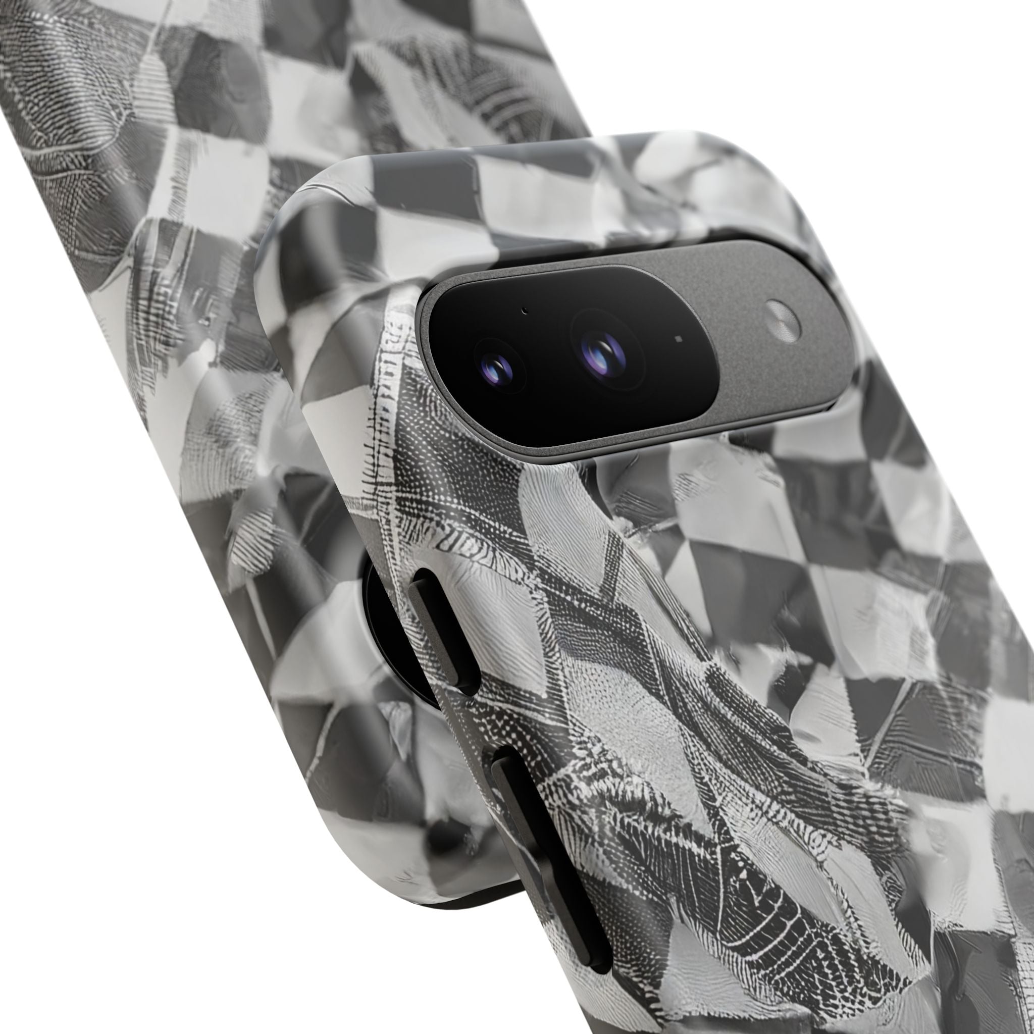 Abstract Checker Print Tough Phone Case