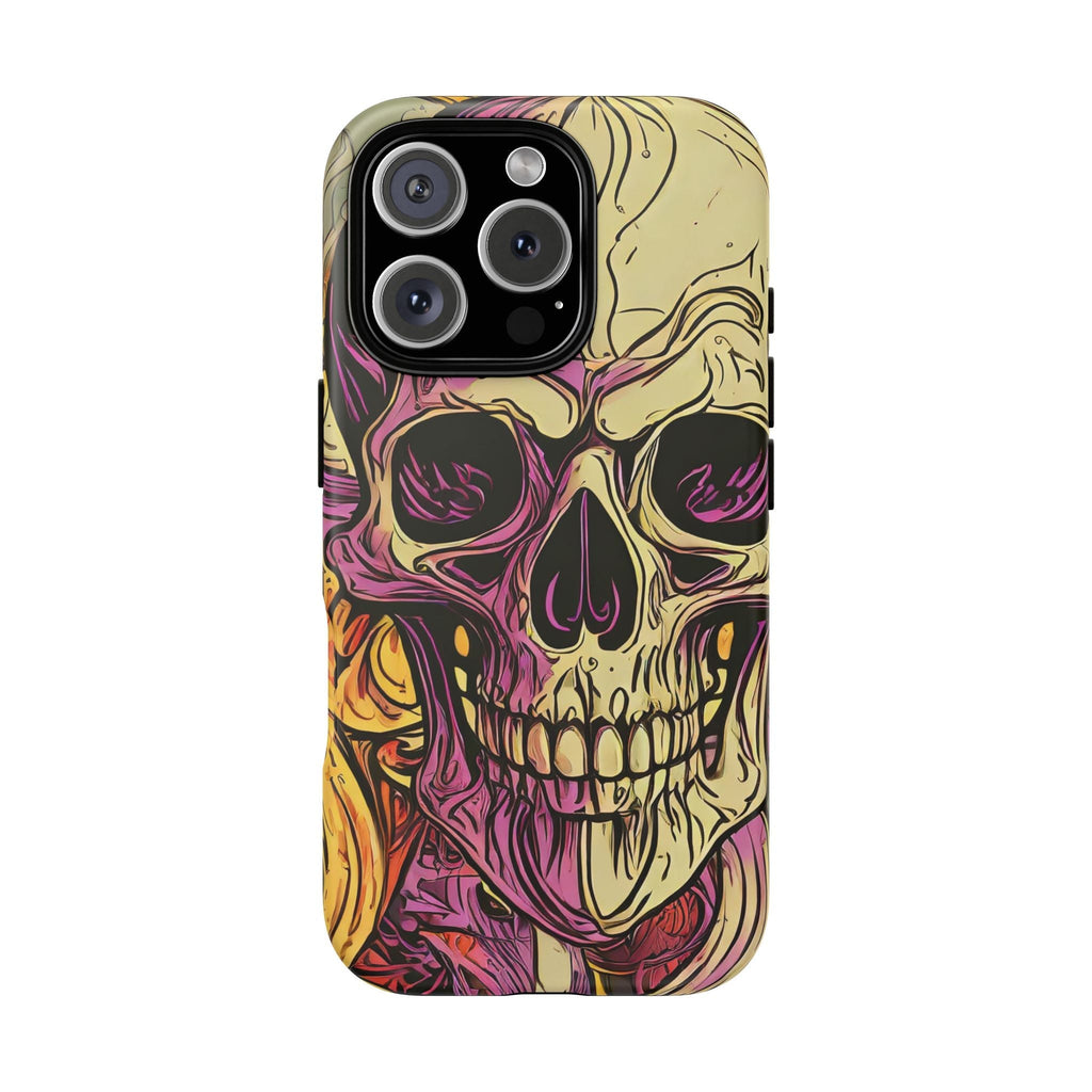 Abstract Purple Skull Tough Phone Case