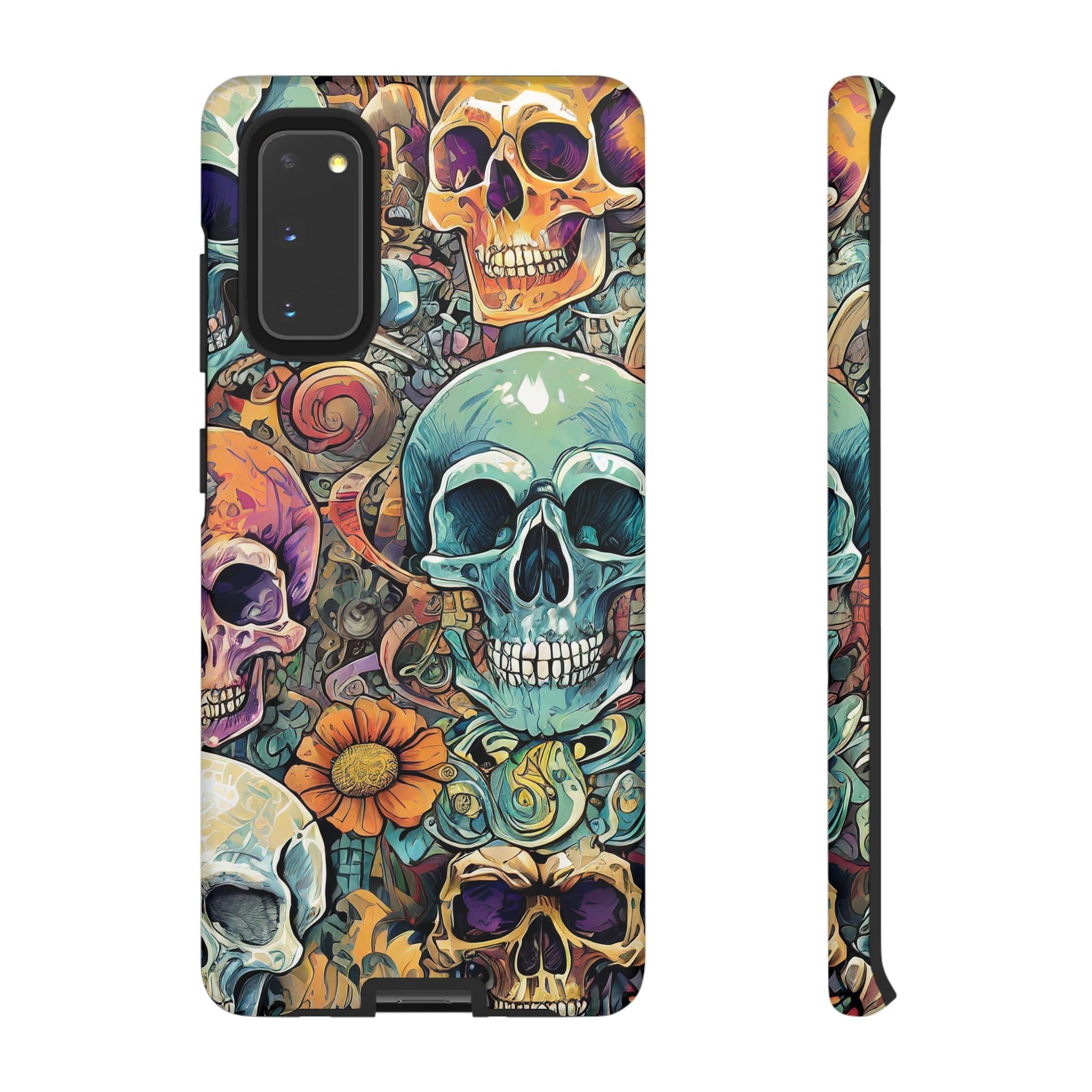 Artistic Skull Collage Tough Phone Case