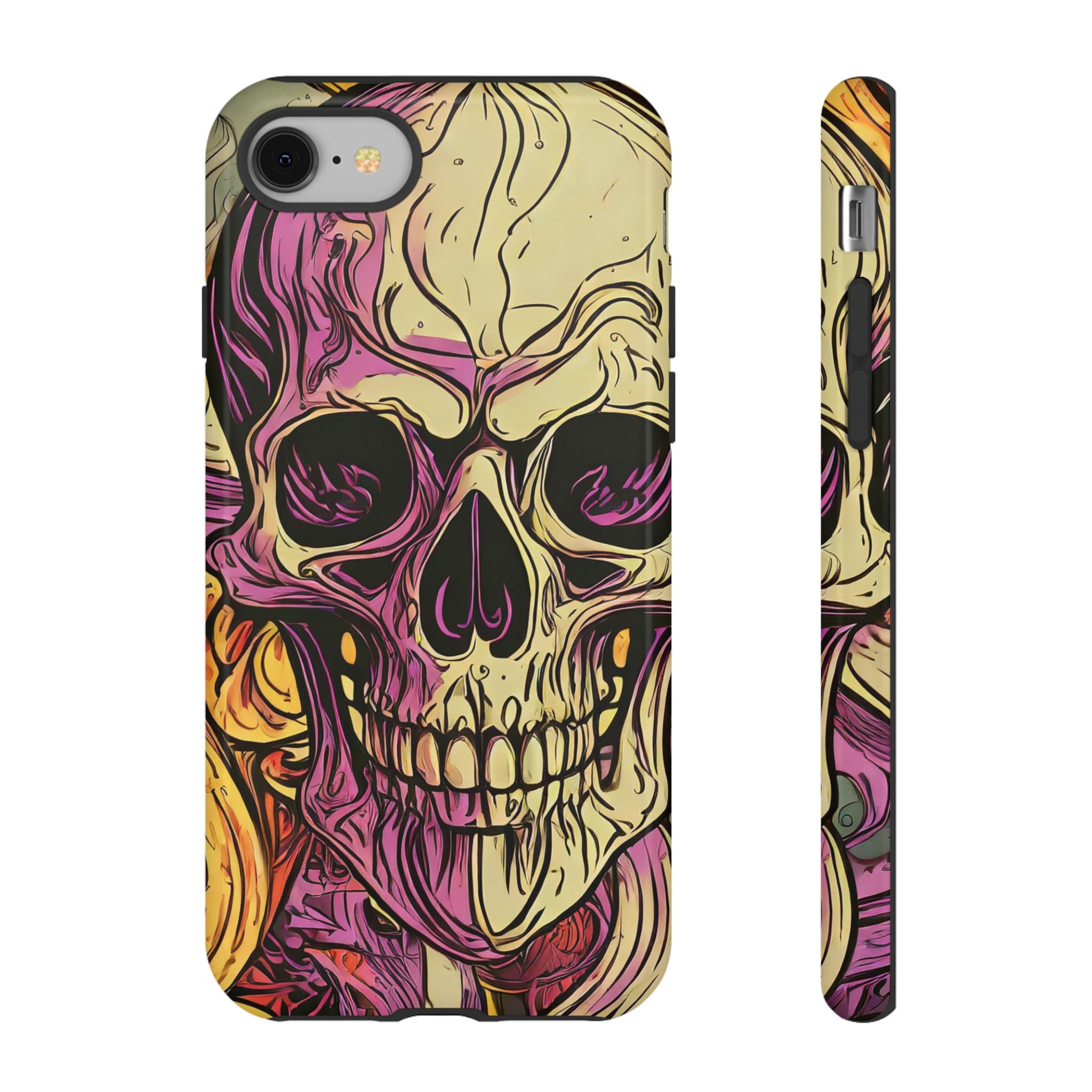 Abstract Purple Skull Tough Phone Case