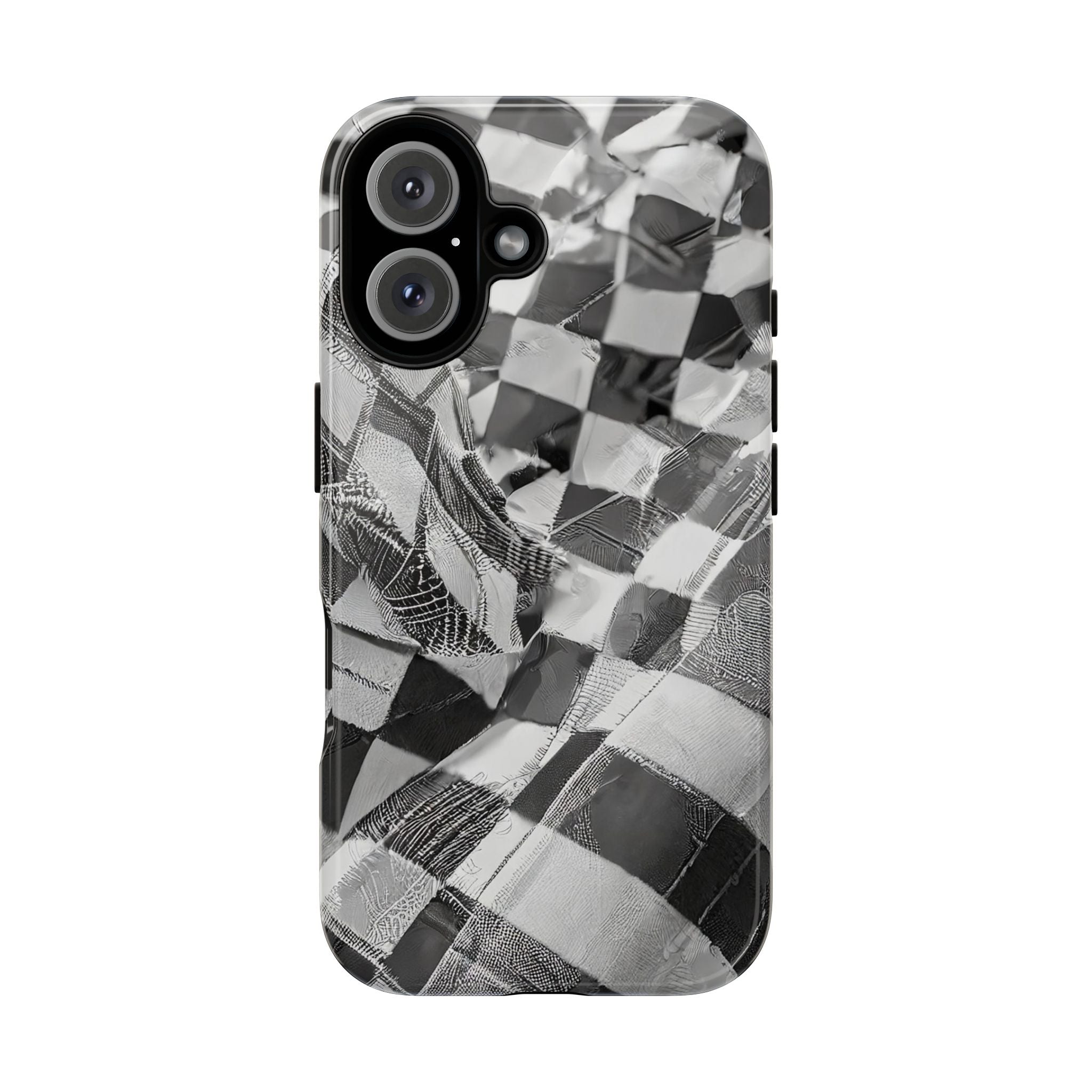 Abstract Checker Print Tough Phone Case