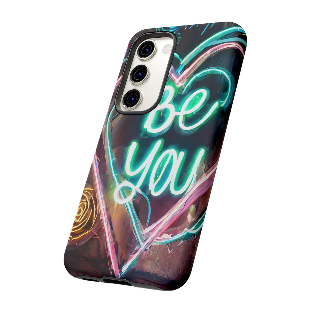 Be You Colorful Neon Heart Tough Phone Case
