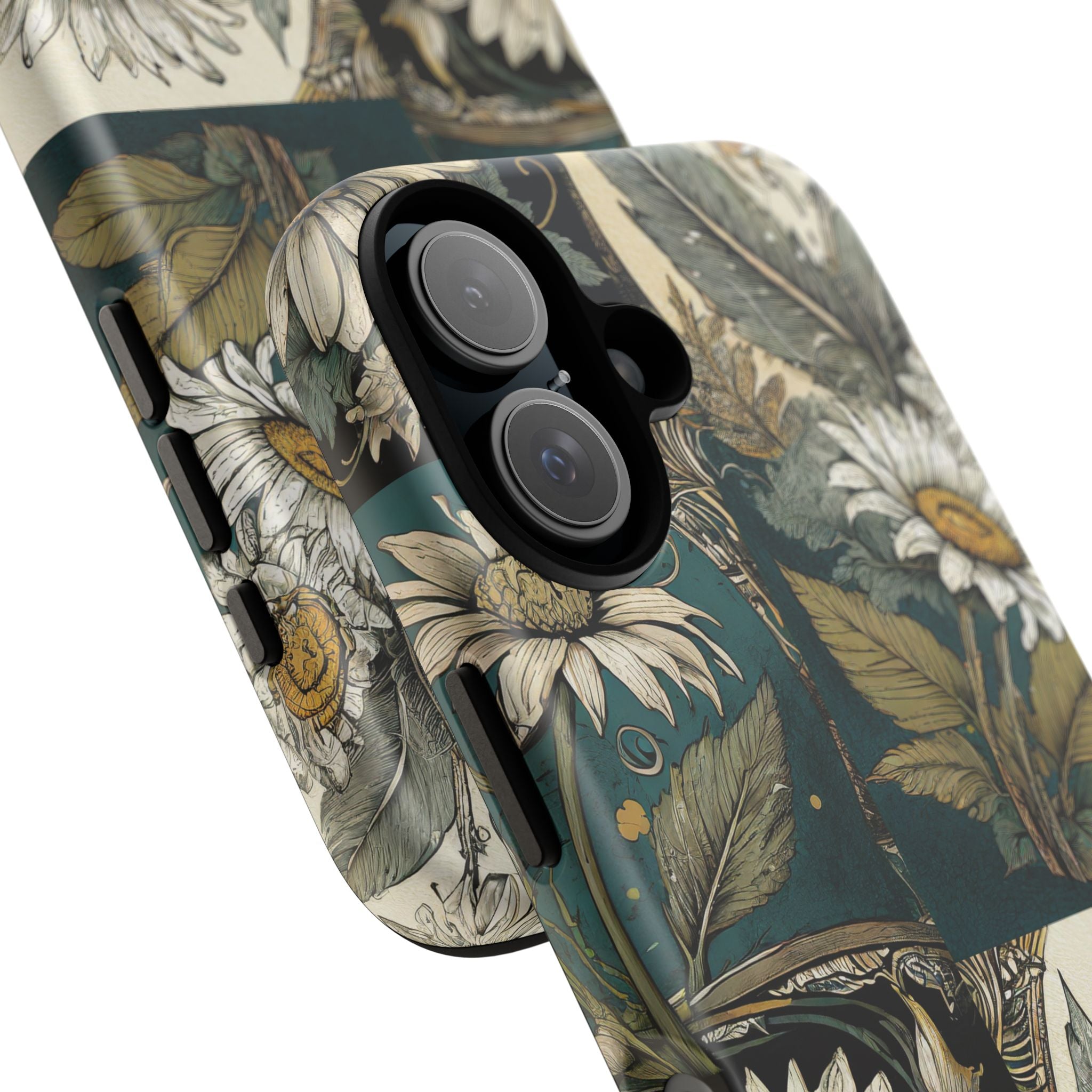 Abstract Teal Daisy Tough Phone Case