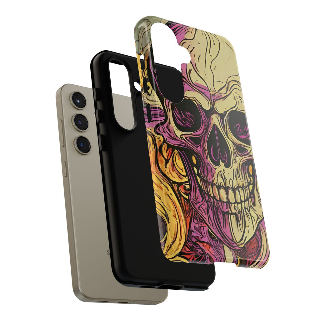Abstract Purple Skull Tough Phone Case