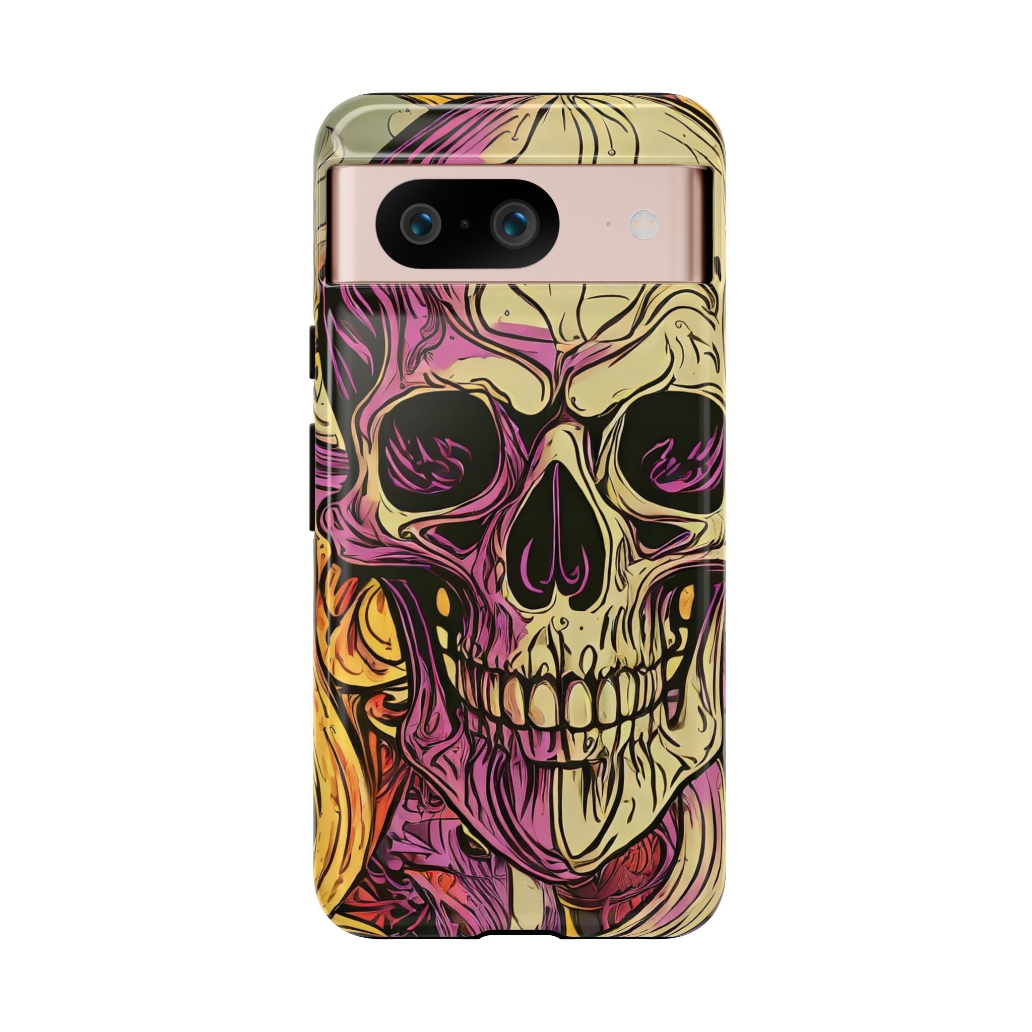 Abstract Purple Skull Tough Phone Case