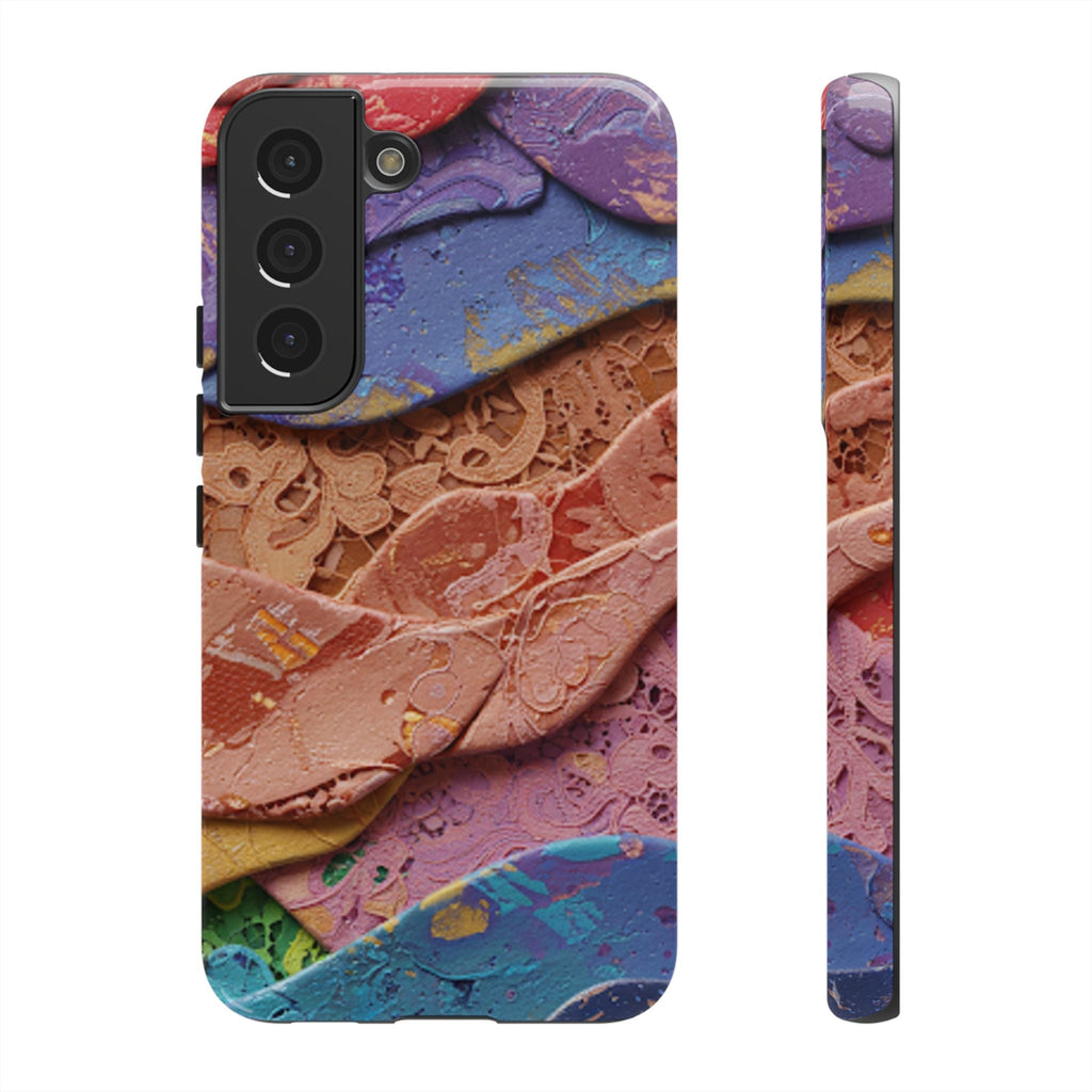 Abstract Painted Lace Tough Phone Case
