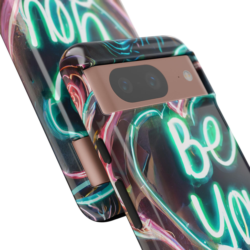 Be You Colorful Neon Heart Tough Phone Case
