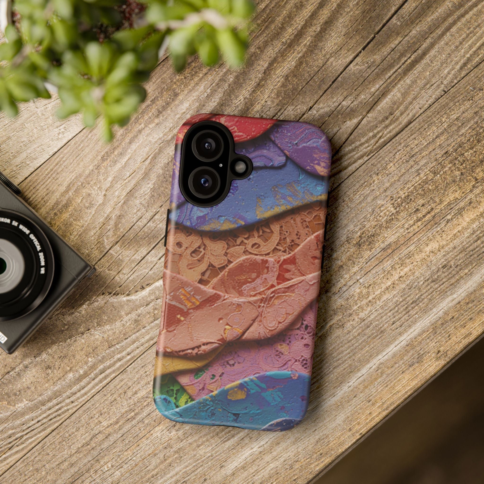 Abstract Painted Lace Tough Phone Case