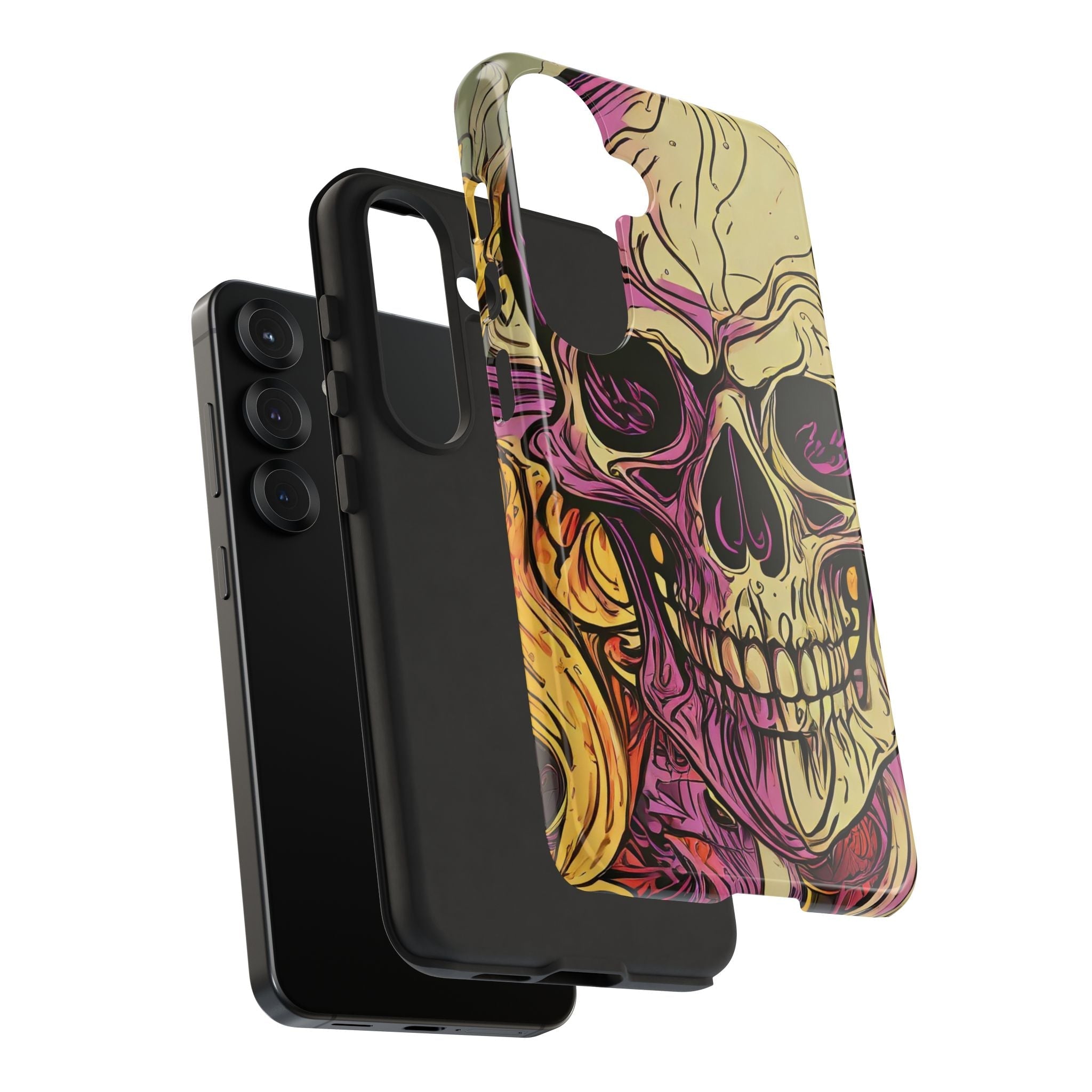 Abstract Purple Skull Tough Phone Case
