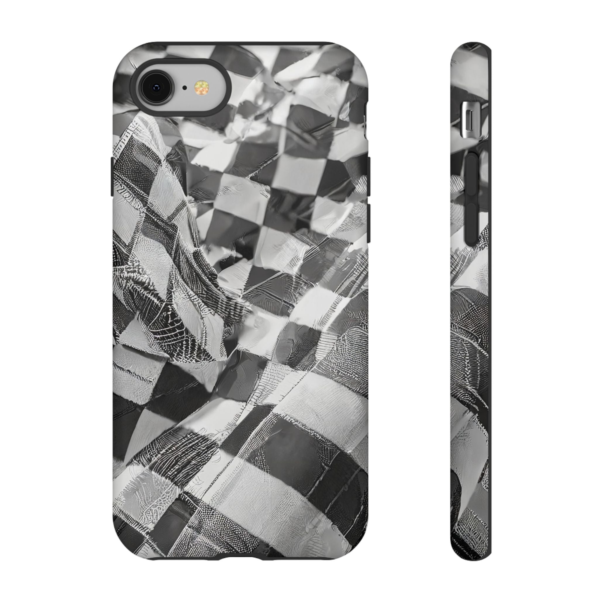 Abstract Checker Print Tough Phone Case