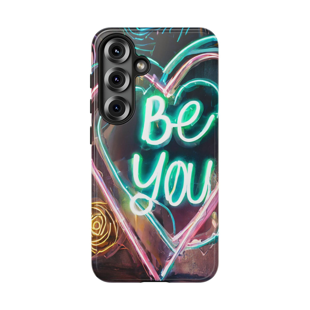 Be You Colorful Neon Heart Tough Phone Case